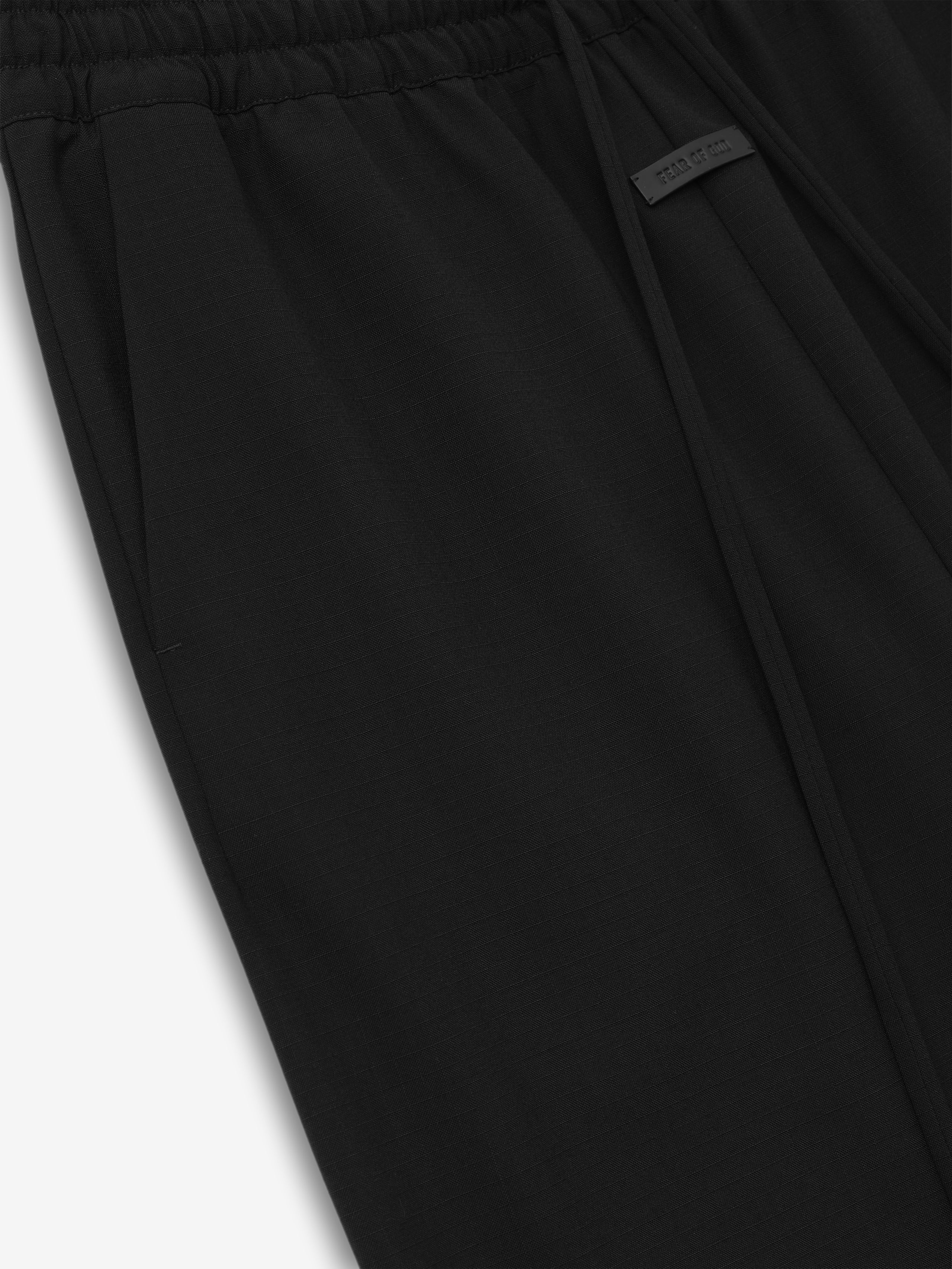Essentials Wool Ripstop Wide Leg Drawstring Pants Black