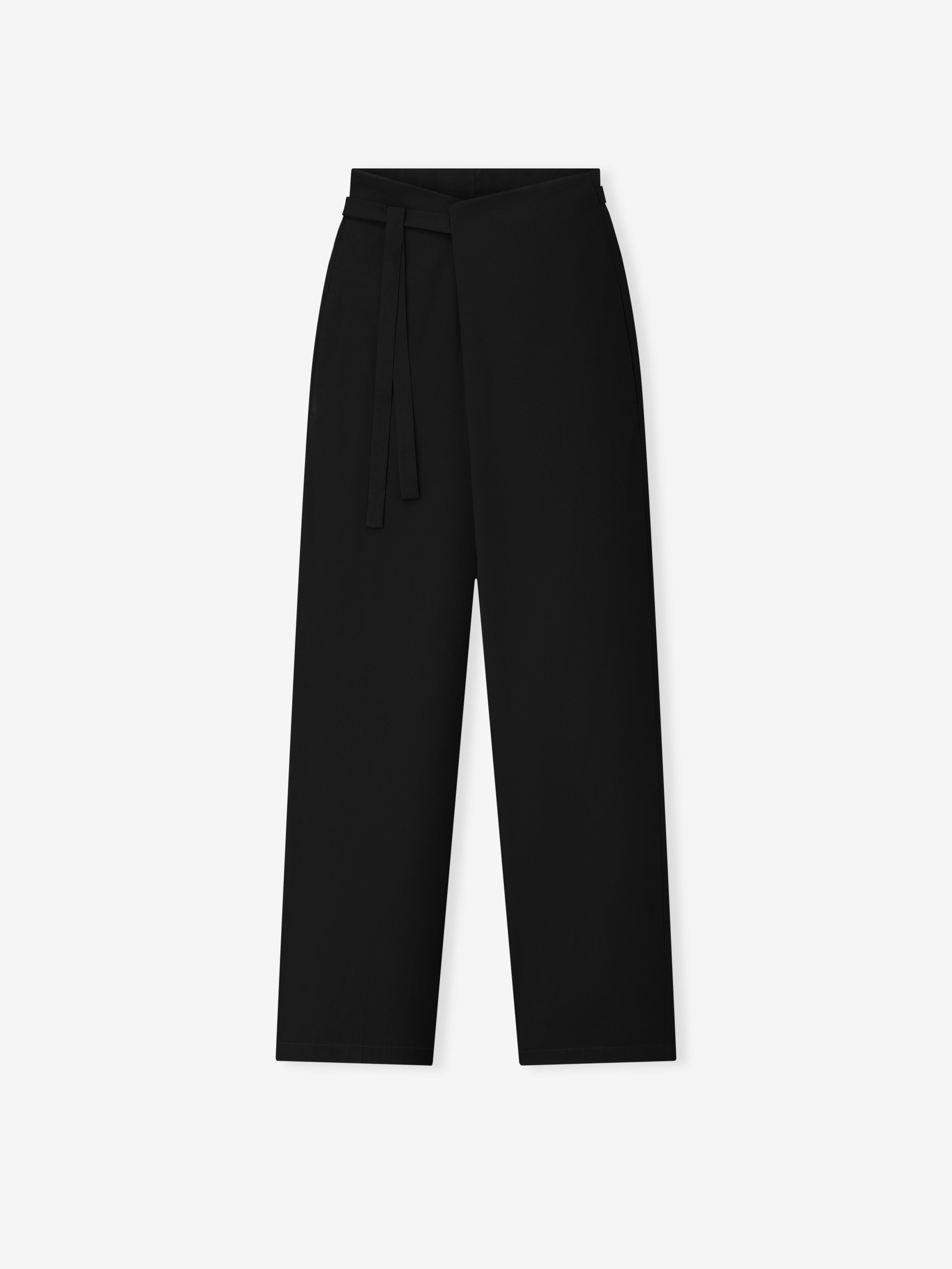 Essentials Easy Care Wool Wrap Pants Black
