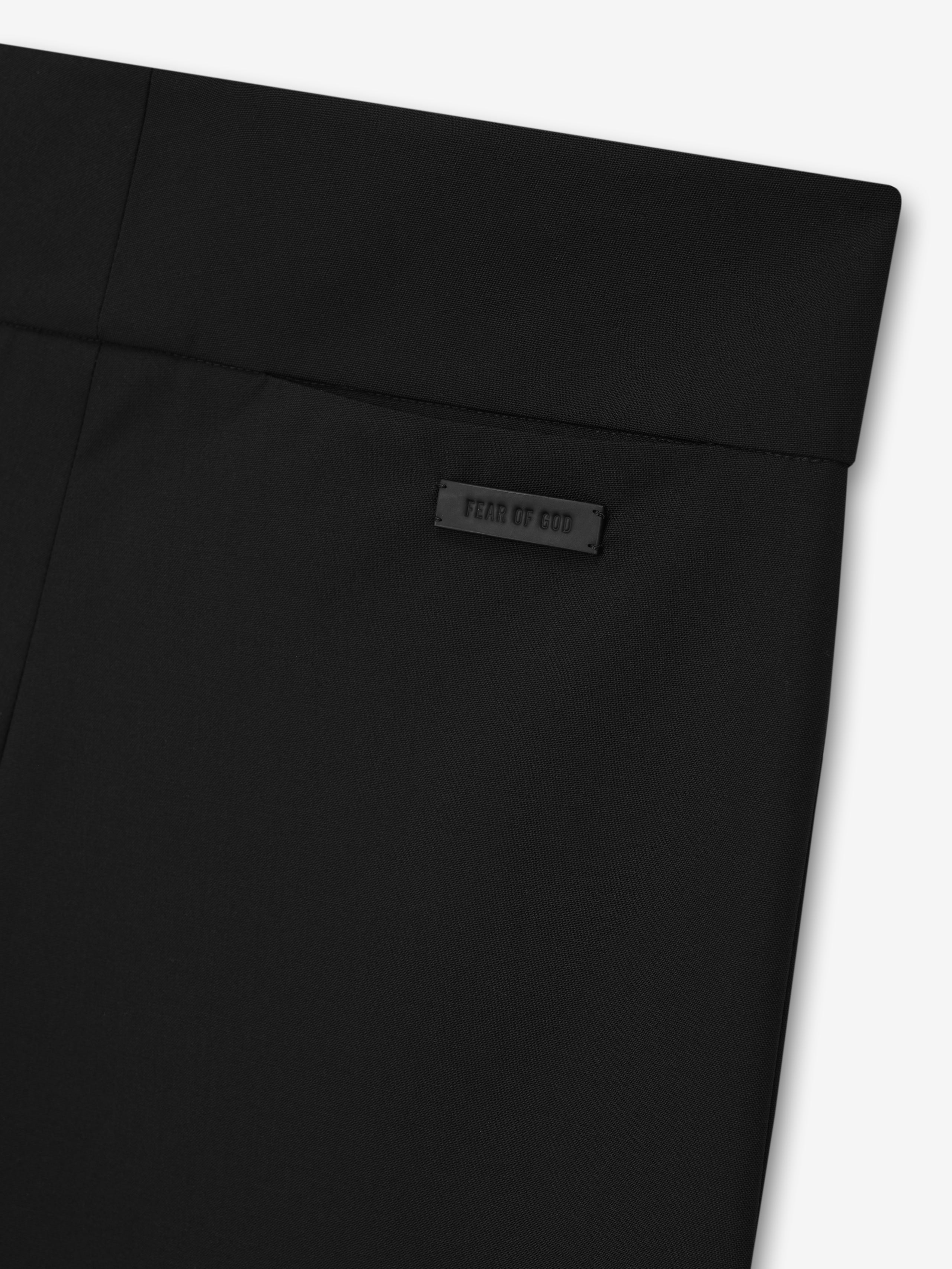 Essentials Wool Poplin Casual Flat Front Pants Black