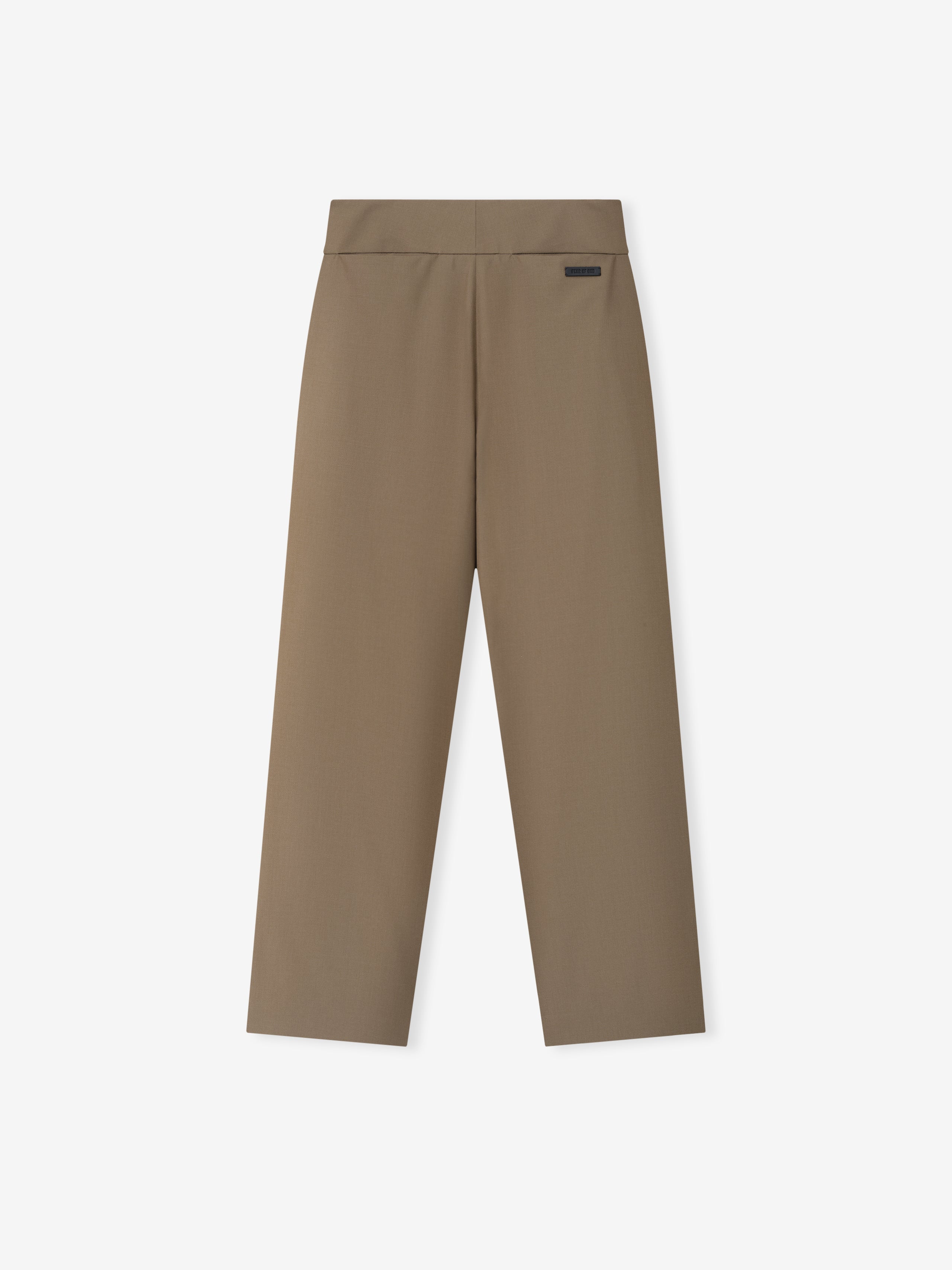 Essentials Wool Poplin Casual Flat Front Pants Clay