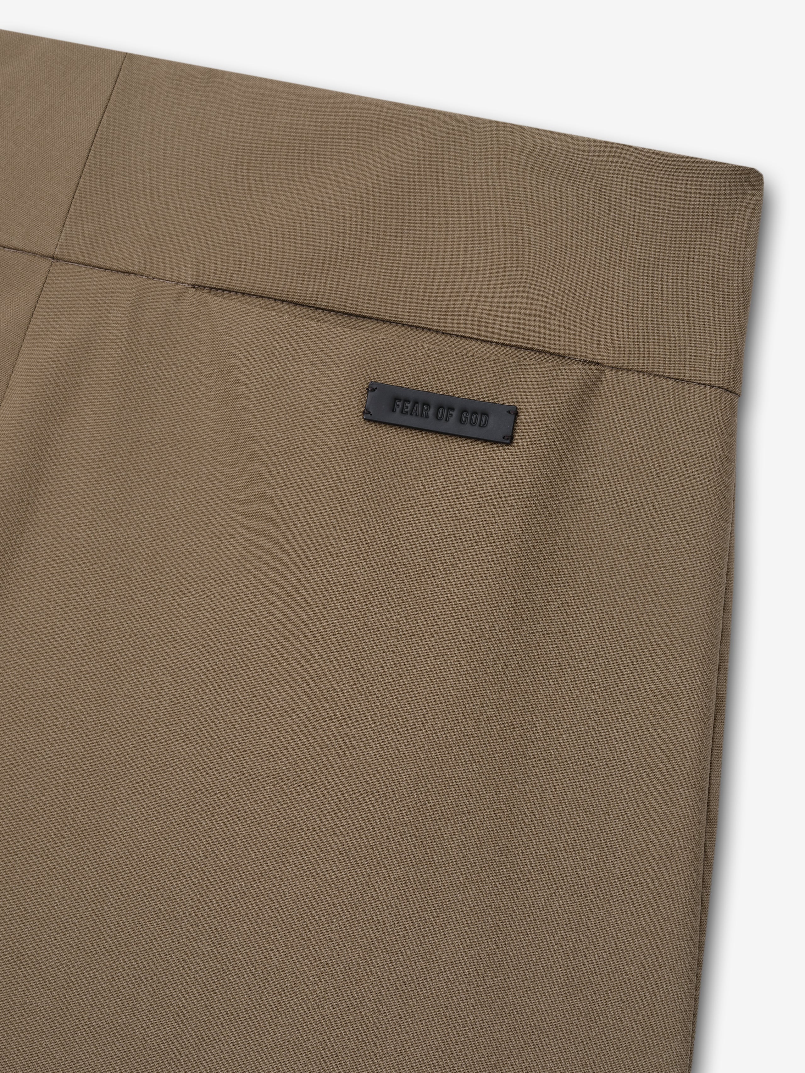 Essentials Wool Poplin Casual Flat Front Pants Clay