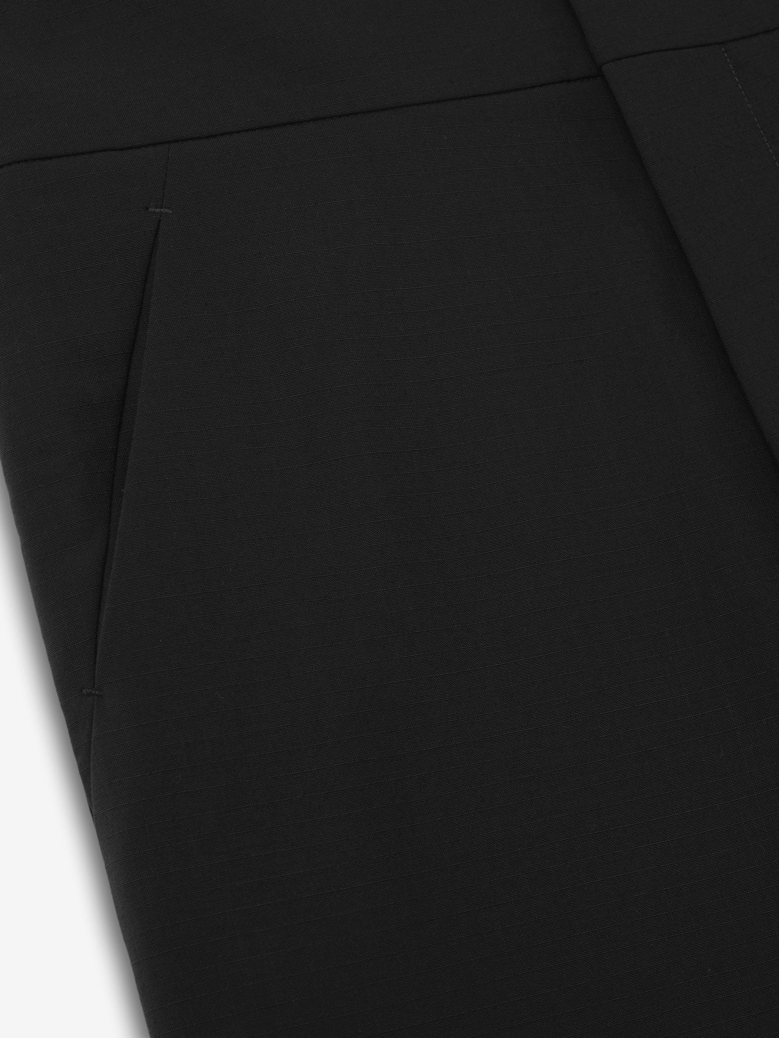 Essentials Wool Ripstop Casual Flat Front Pant Black
