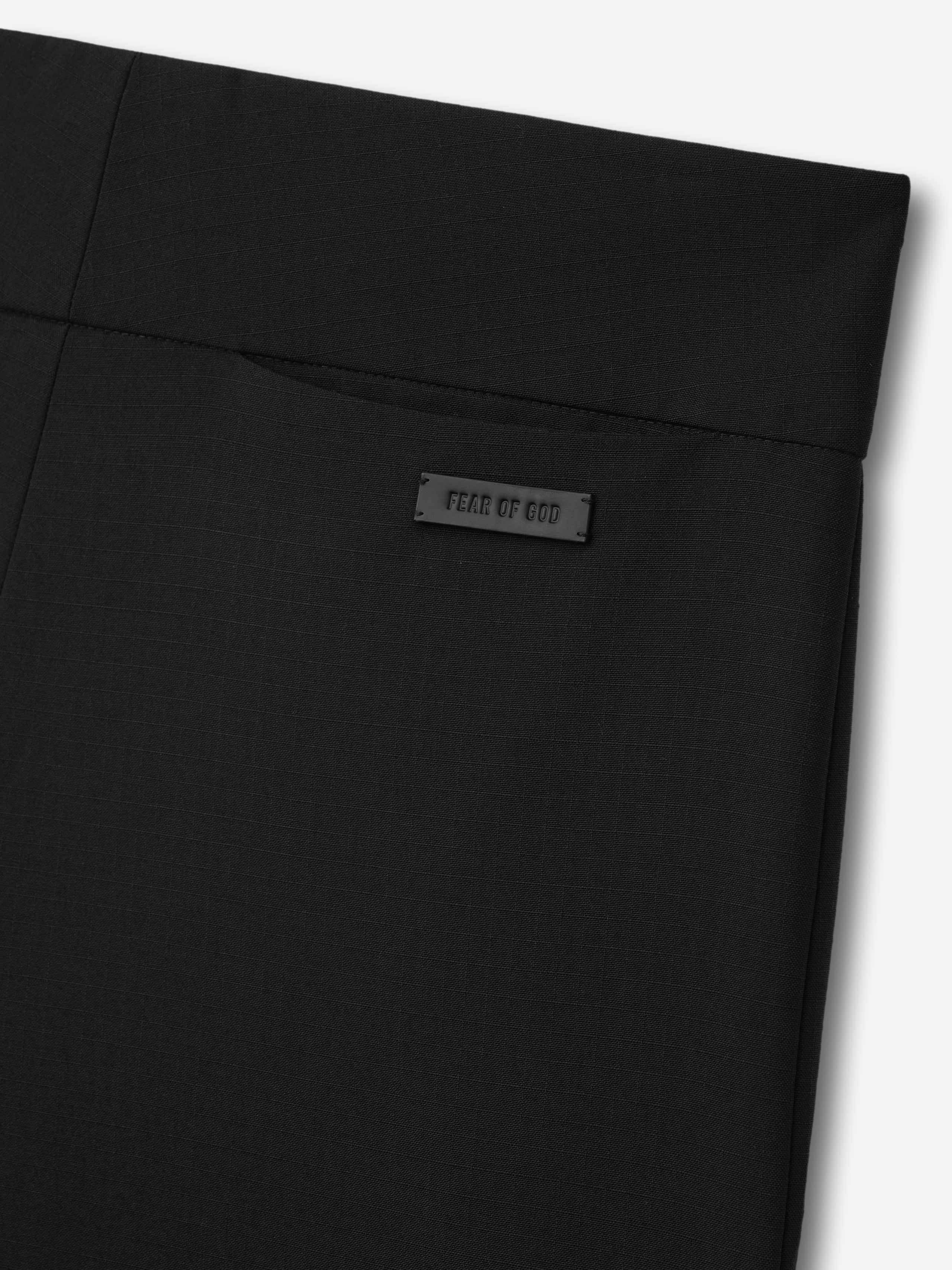 Essentials Wool Ripstop Casual Flat Front Pant Black