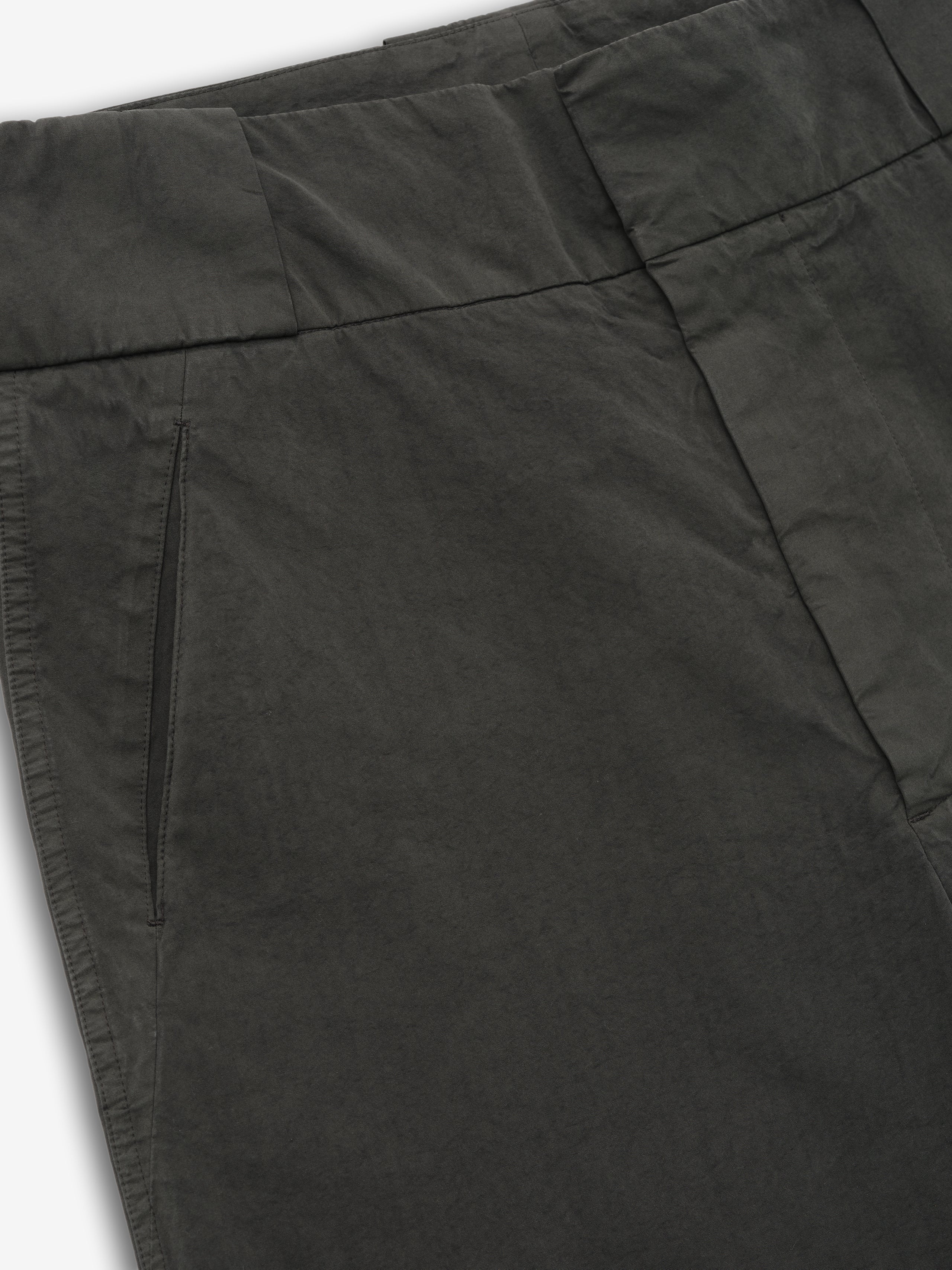 Essentials Garment Dyed Cotton Casual Short Dark Grey