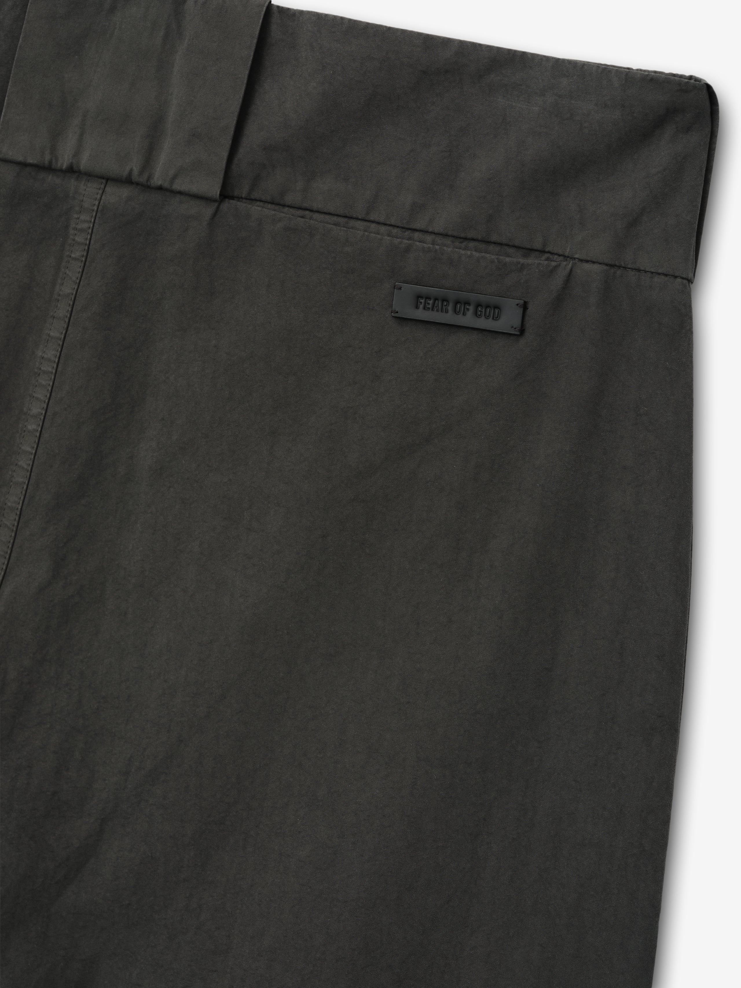 Essentials Garment Dyed Cotton Casual Short Dark Grey