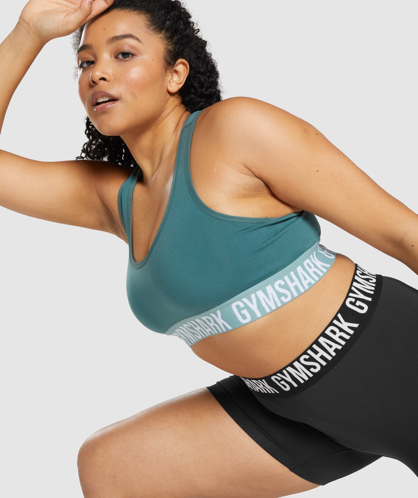 Women's Gymshark Fit Seamless Sports Bra Dark Green