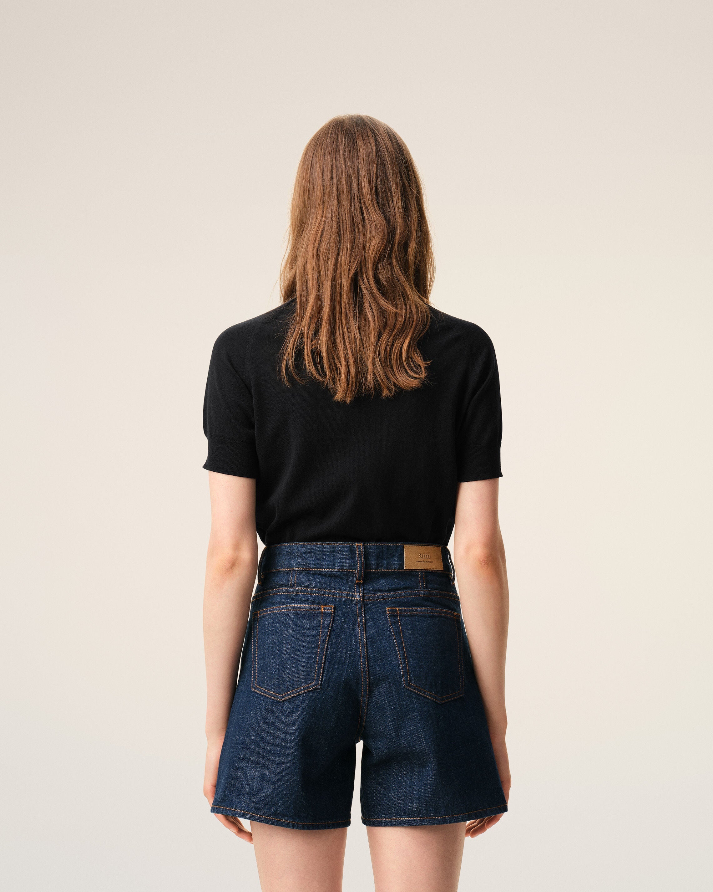 Black Wool Short Sleeves Ami De Coeur Cardigan Women's