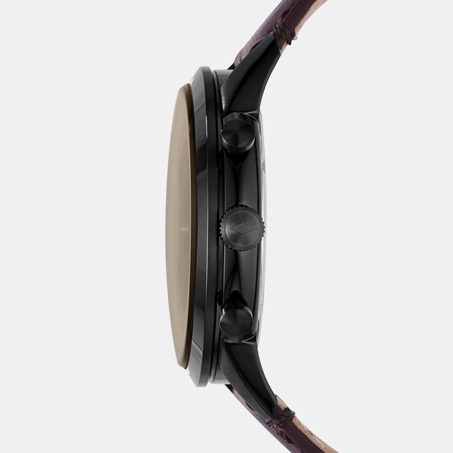 Fossil Towns Men Quartz Black Dial Chronograph Leather Watch Fs5437