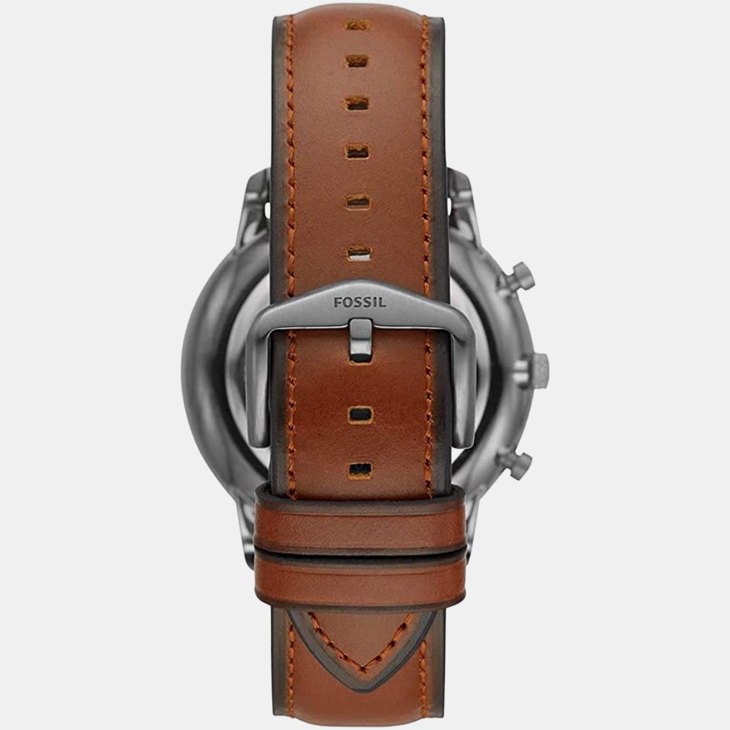 Fossil Neutra Chrono Men Quartz Grey Dial Chronograph Leather Watch Fs5512