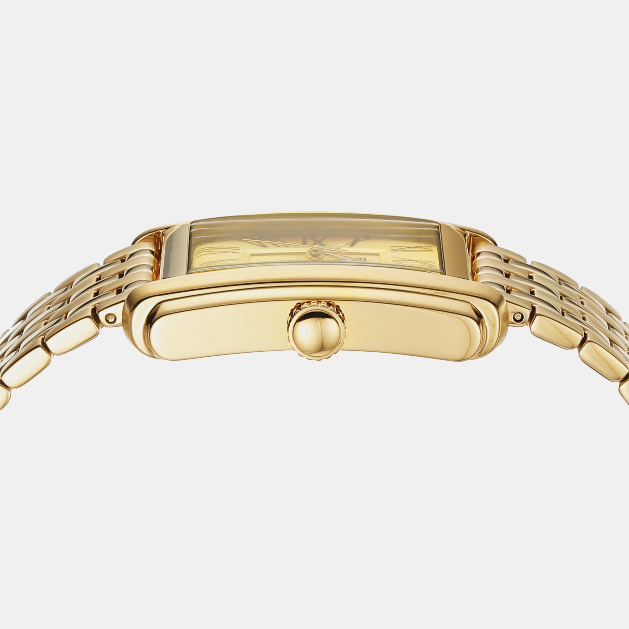 Fossil Carraway Men Quartz Gold Dial Analog Stainless Steel Watch Fs6009