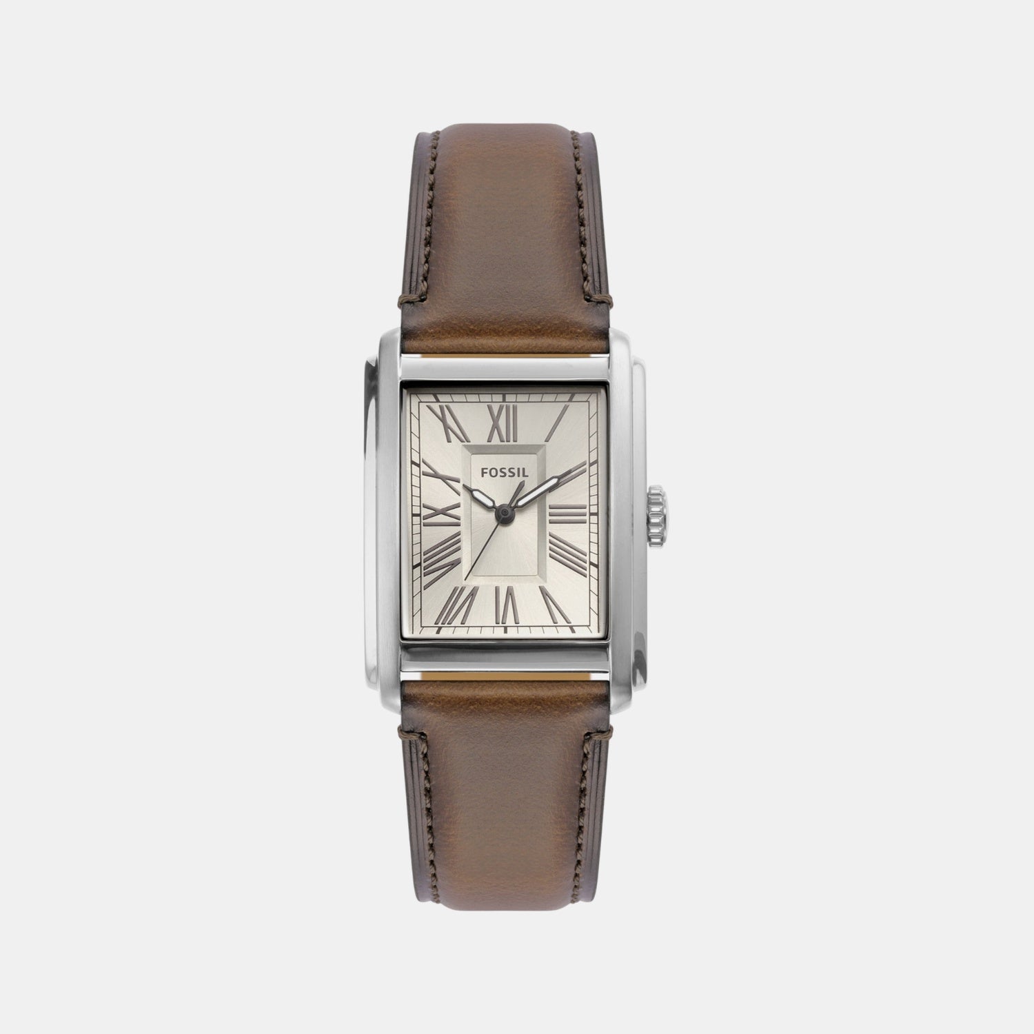 Fossil Carraway Men Quartz Cream Dial Analog Leather Watch Fs6012