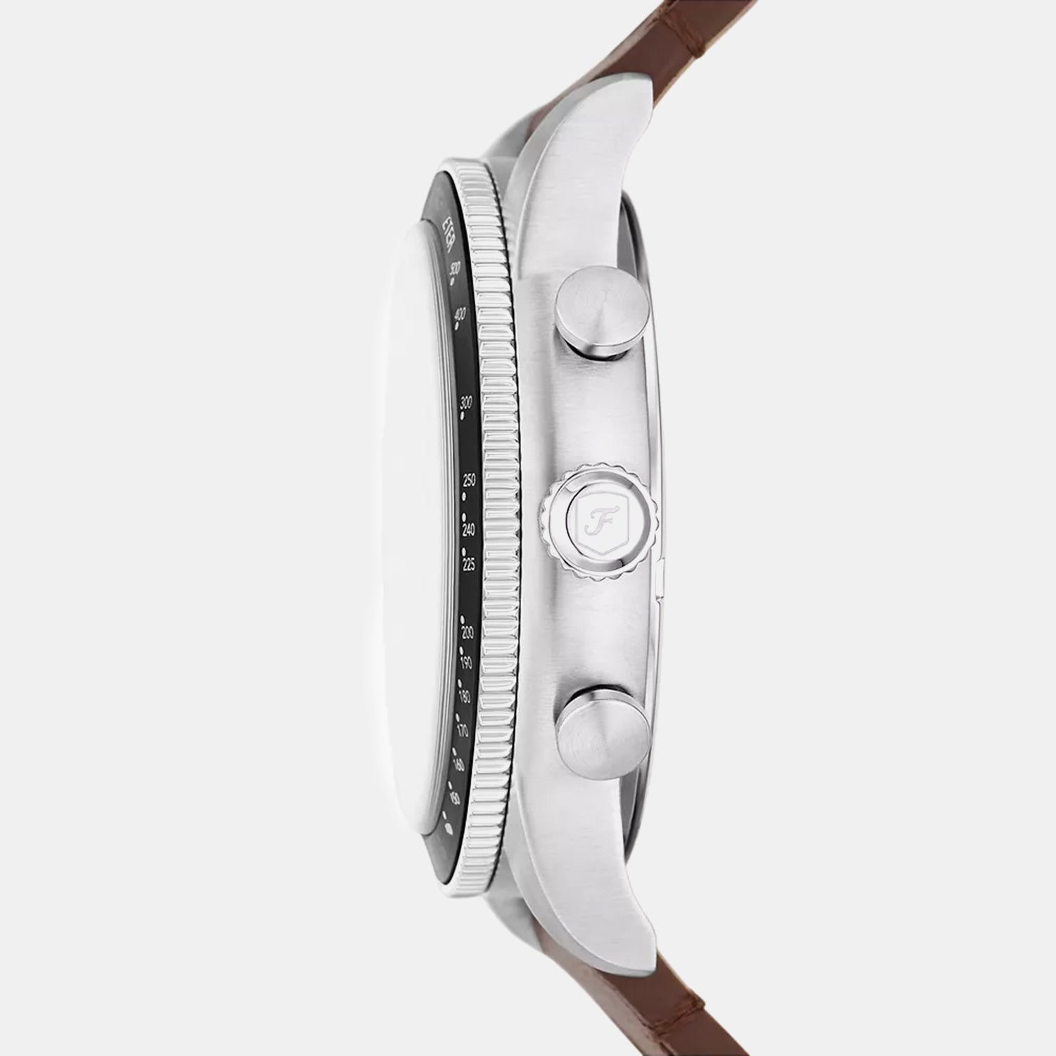 Fossil Sport Tourer Men Quartz Cream Dial Chronograph Leather Watch Fs6042