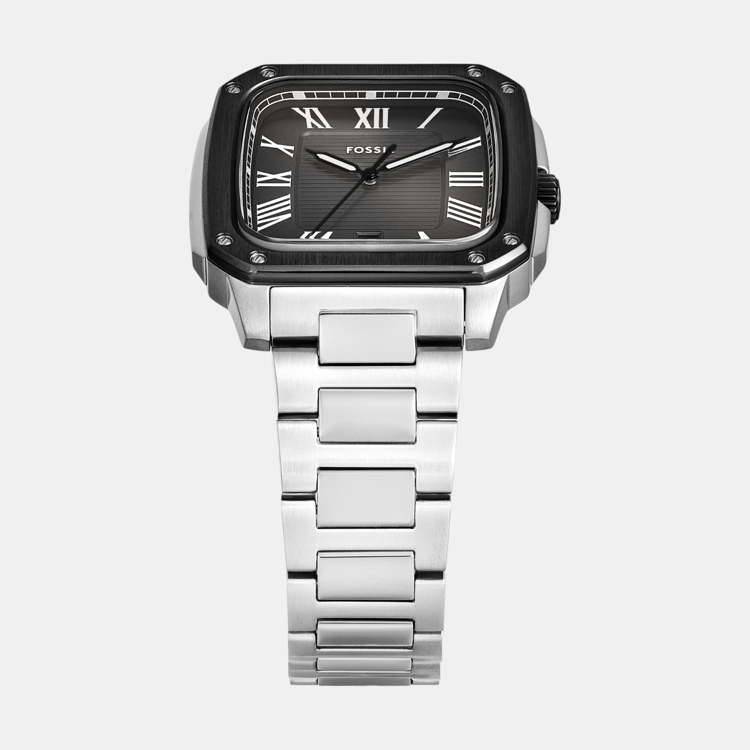 Fossil Men Quartz Grey Dial Analog Stainless Steel Watch Fs6122