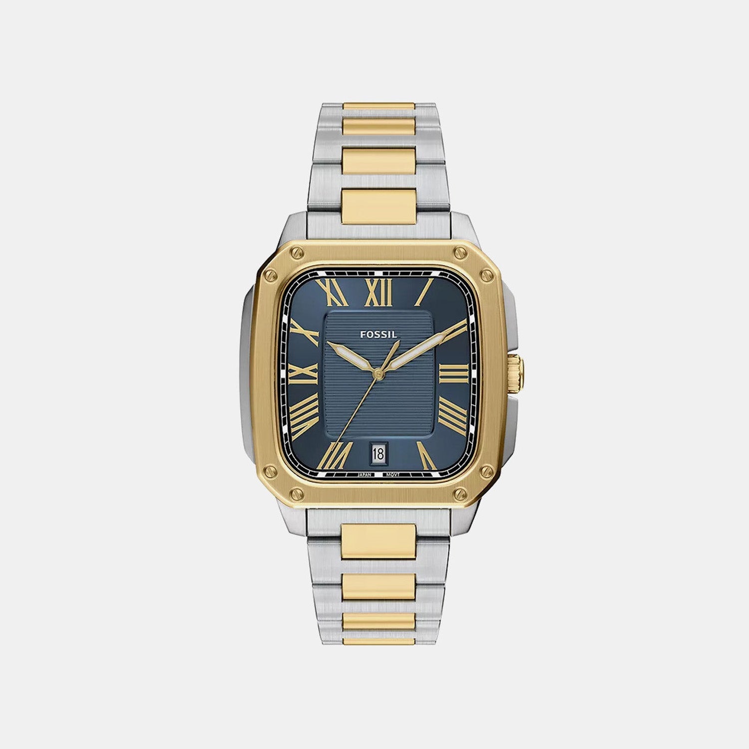 Fossil Crosby Men Quartz Blue Dial Analog Stainless Steel Watch Fs6161