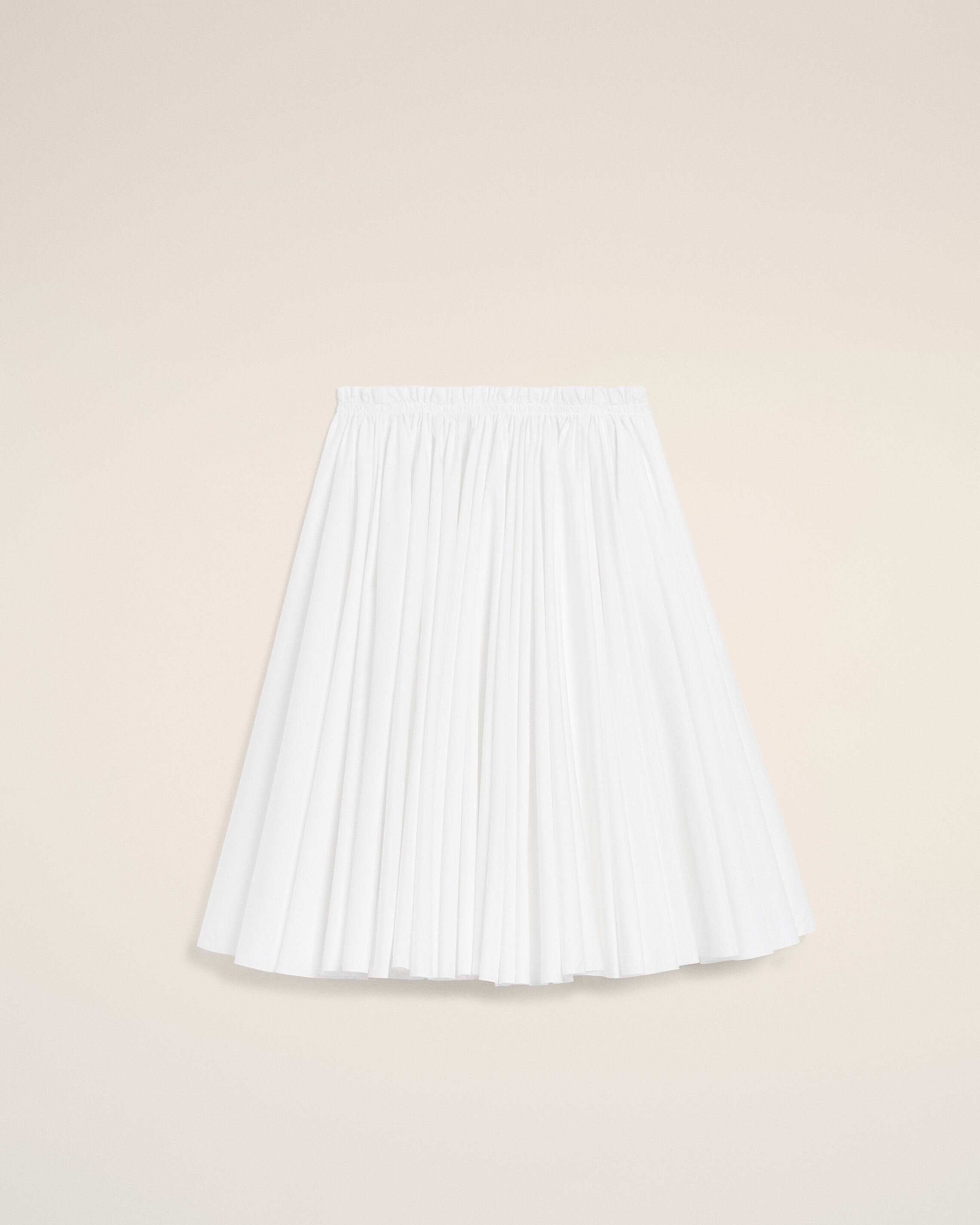 AmiParis White Cotton Midi Corolla Skirt Women's