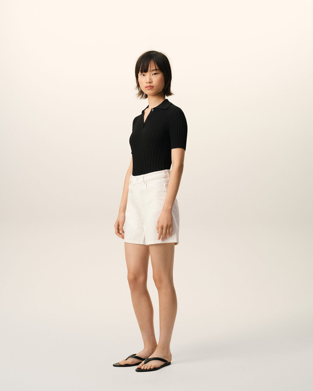 White Cotton Shorts With Ami Paris Heritage Label Women's