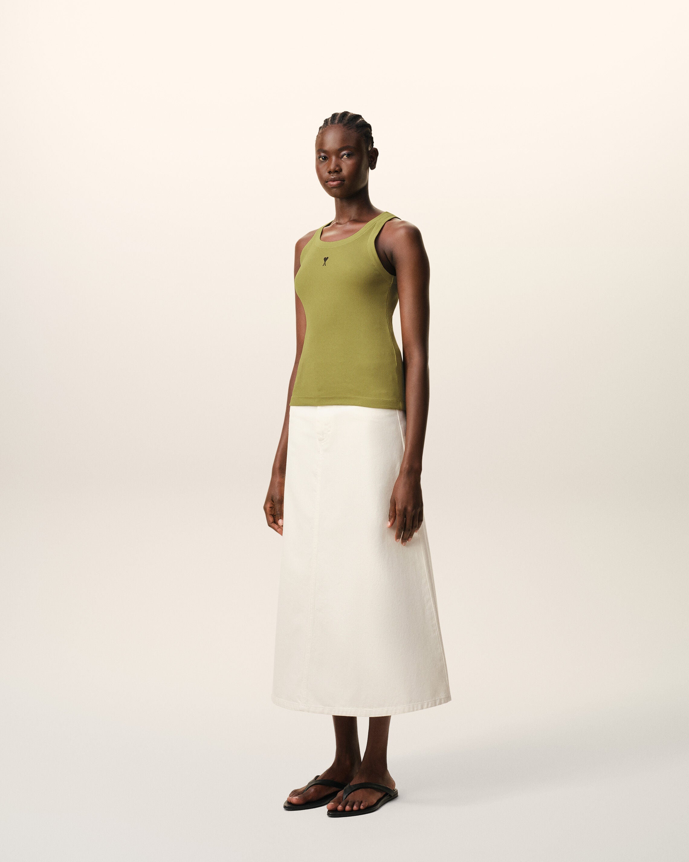 Green Cotton Ami De Coeur Tanktop Women's