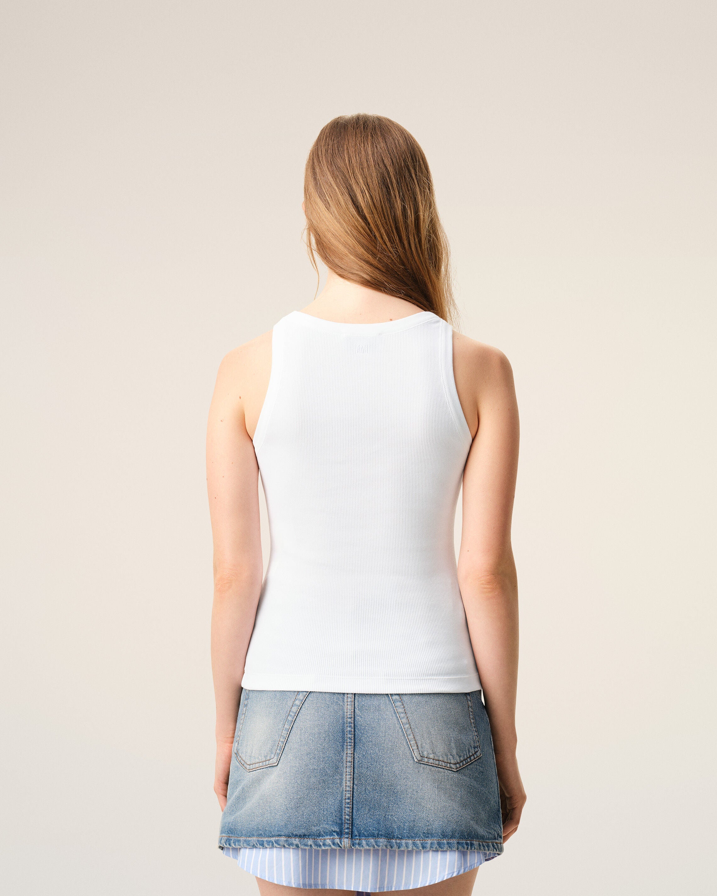 White Cotton Ami De Coeur Tanktop Women's