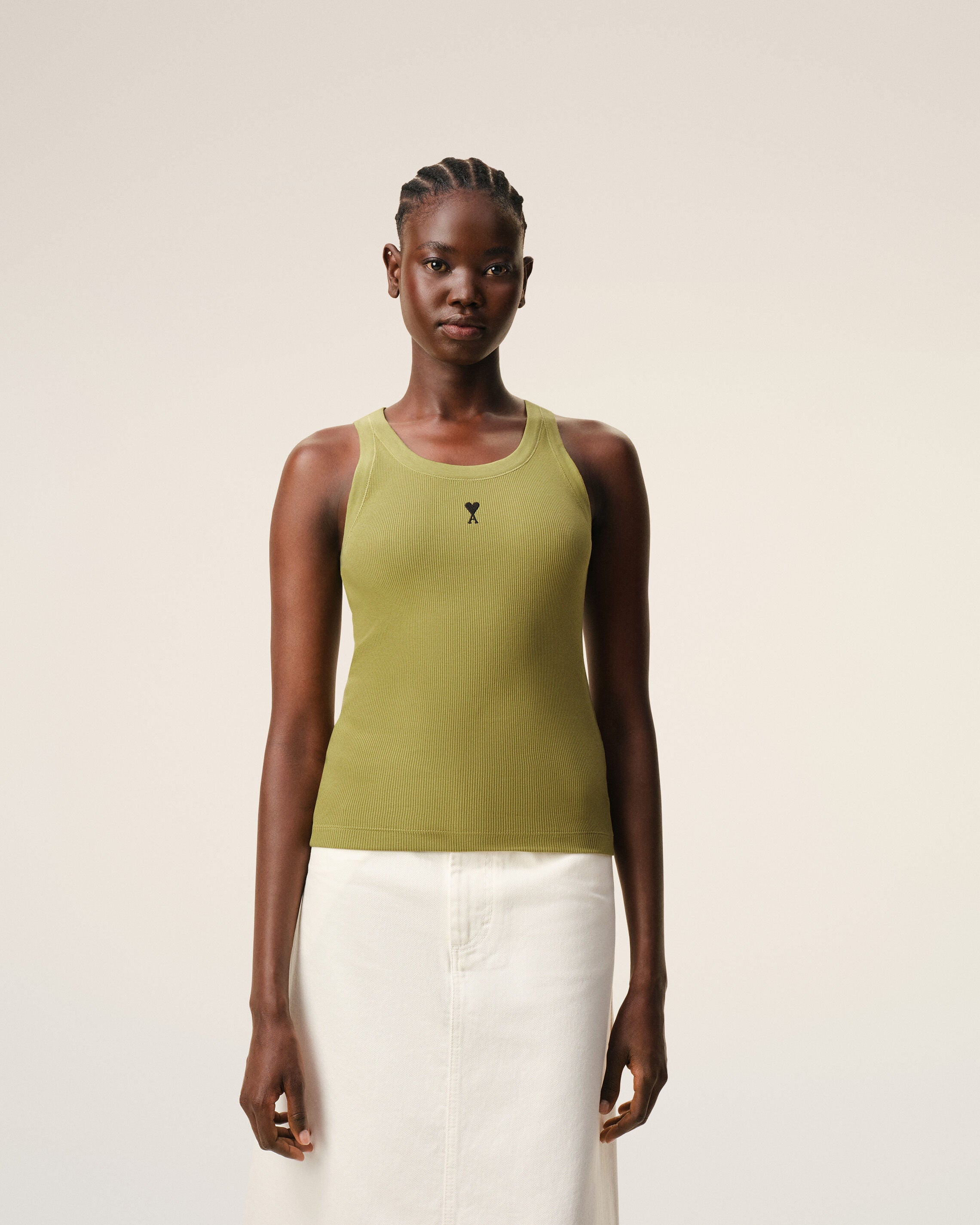 Green Cotton Ami De Coeur Tanktop Women's