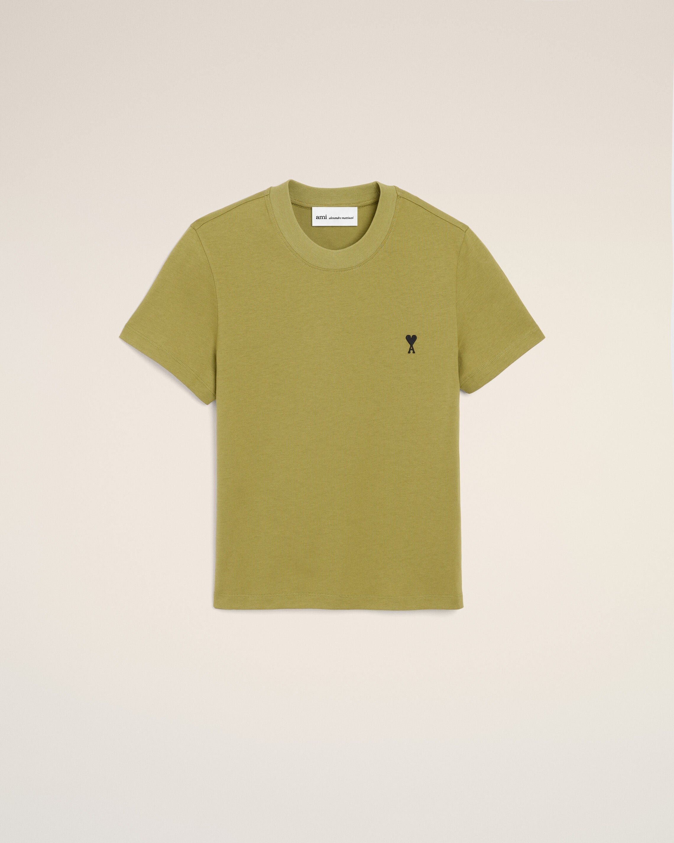 Green Cotton Ami De Coeur Cropped Tshirt Women's