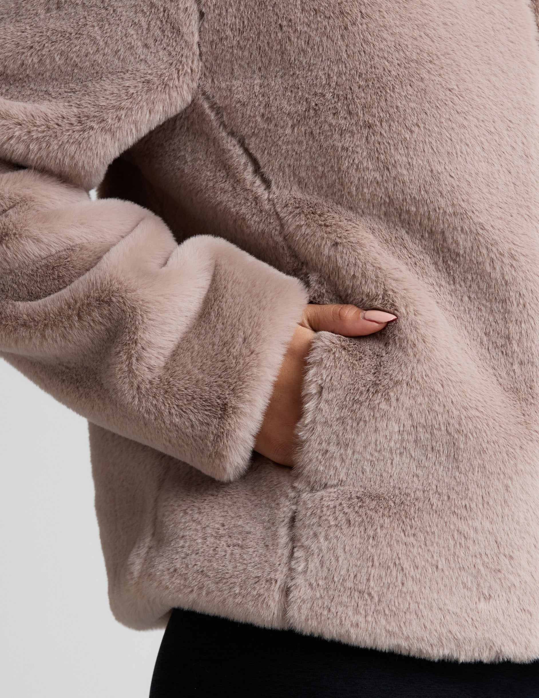 Beyond Yoga On The List Faux Fur Jacket Women's