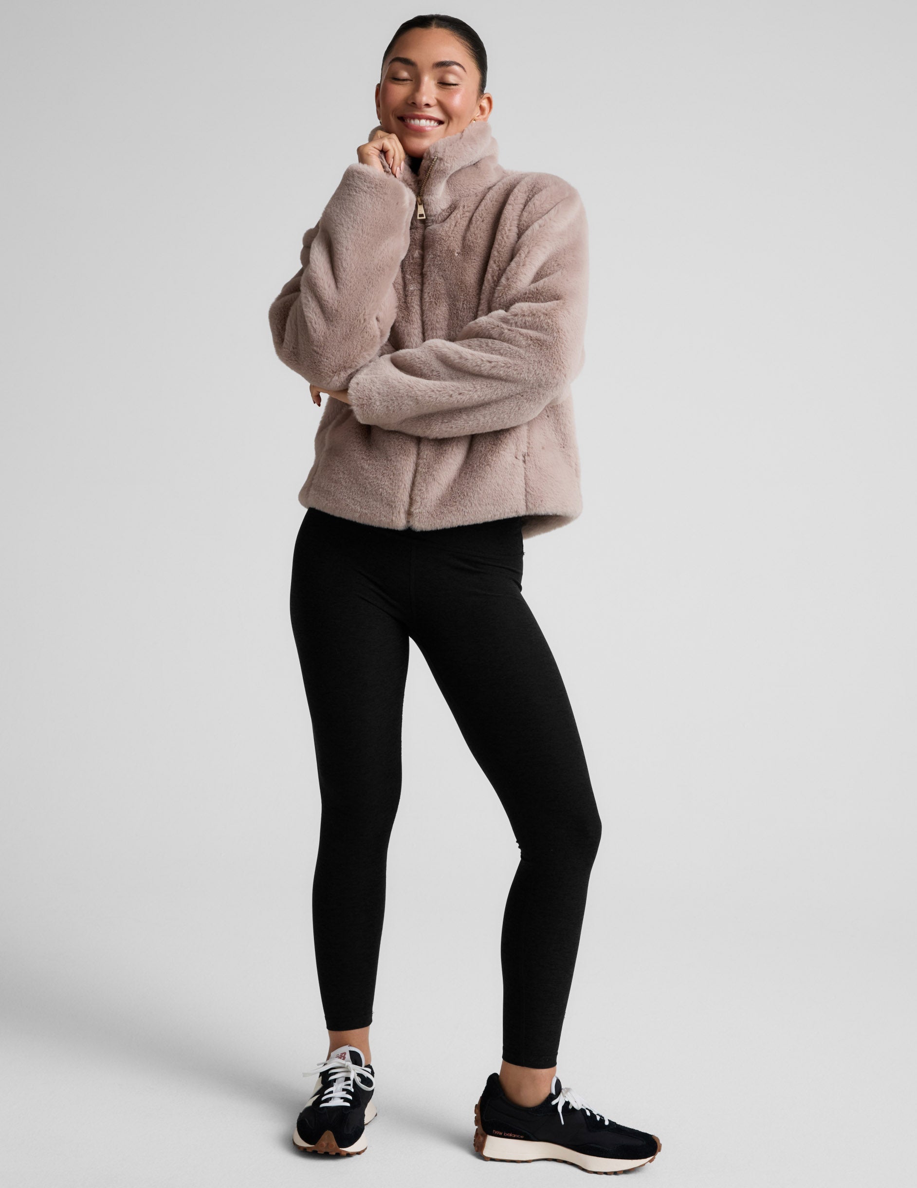 Beyond Yoga On The List Faux Fur Jacket Women's