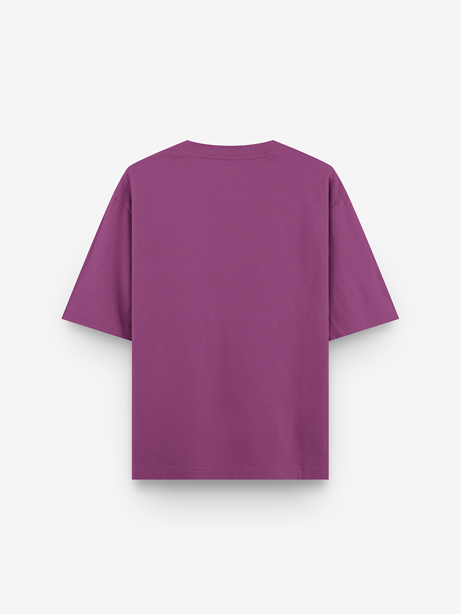Fake Patch Tshirt in Grape Regular Fit