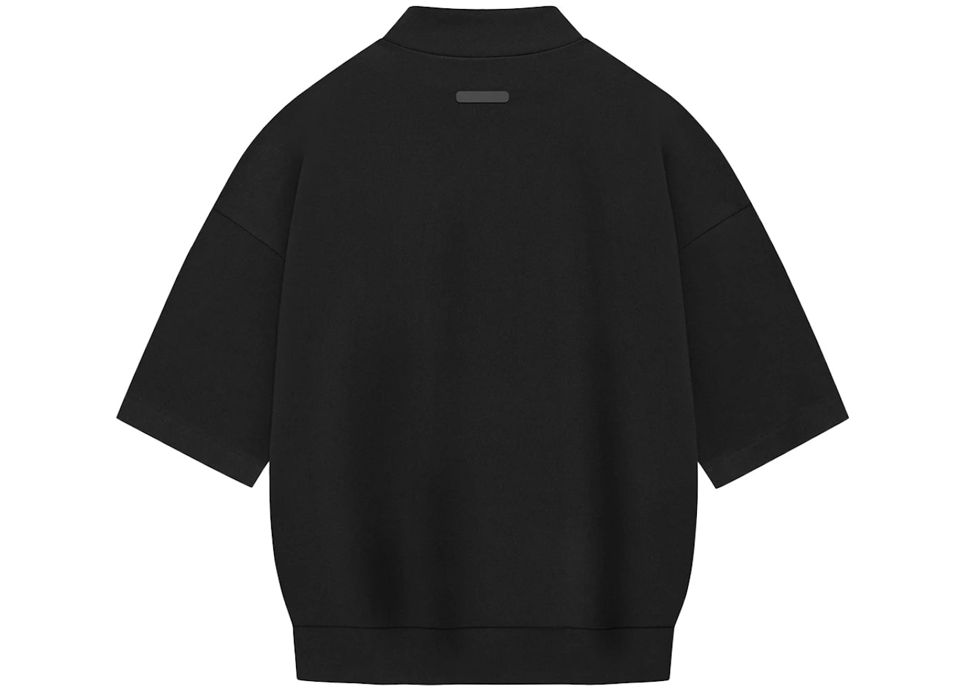 fear of god athletics heavy jersey 3/4 mock tee black