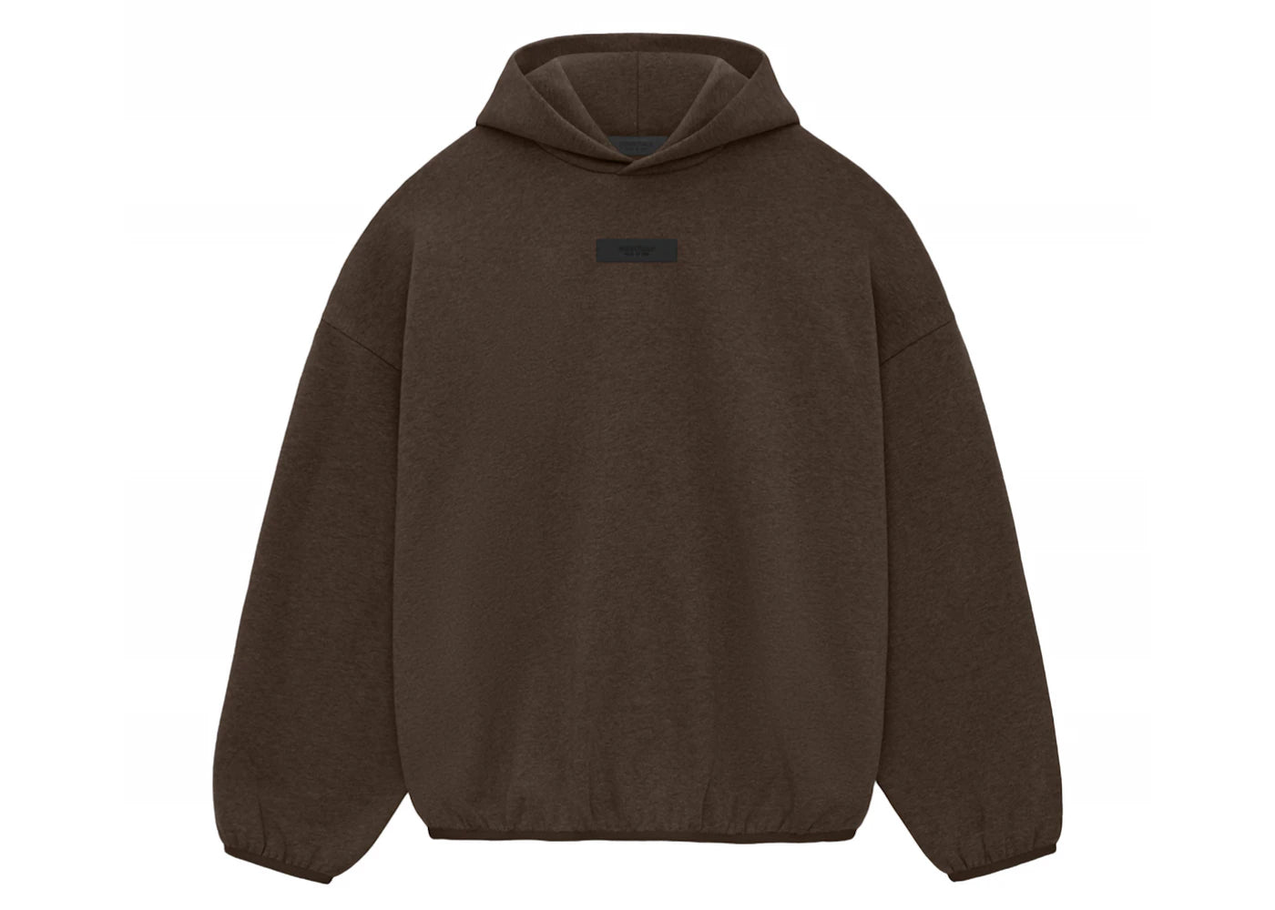 fear of god essentials core collection hoodie heather wood