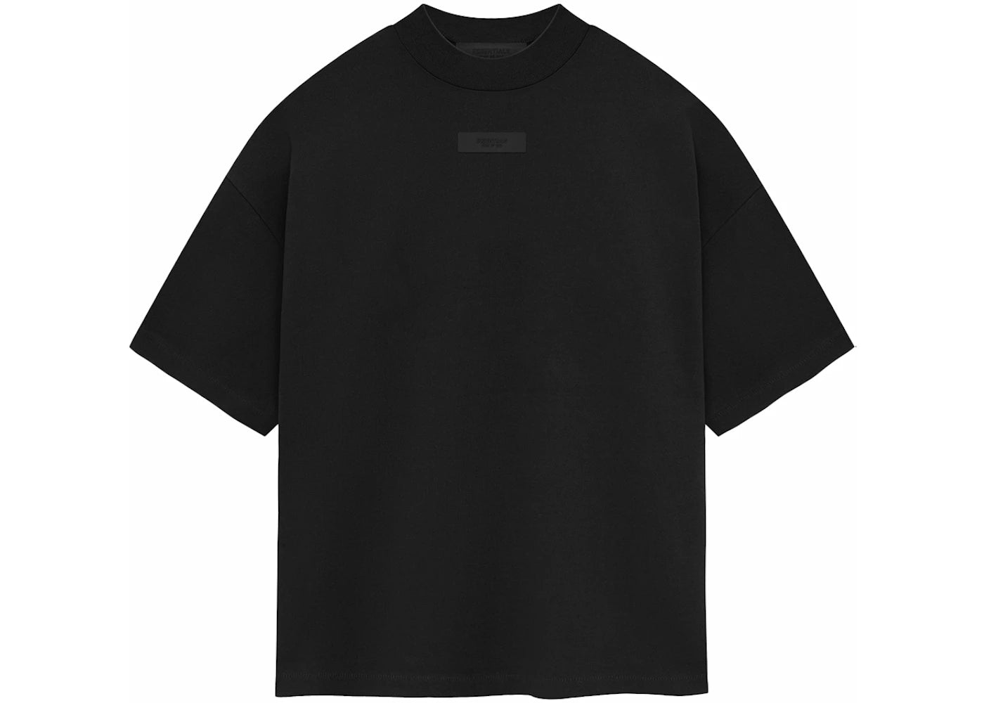 fear of god essentials crewneck tee jet black