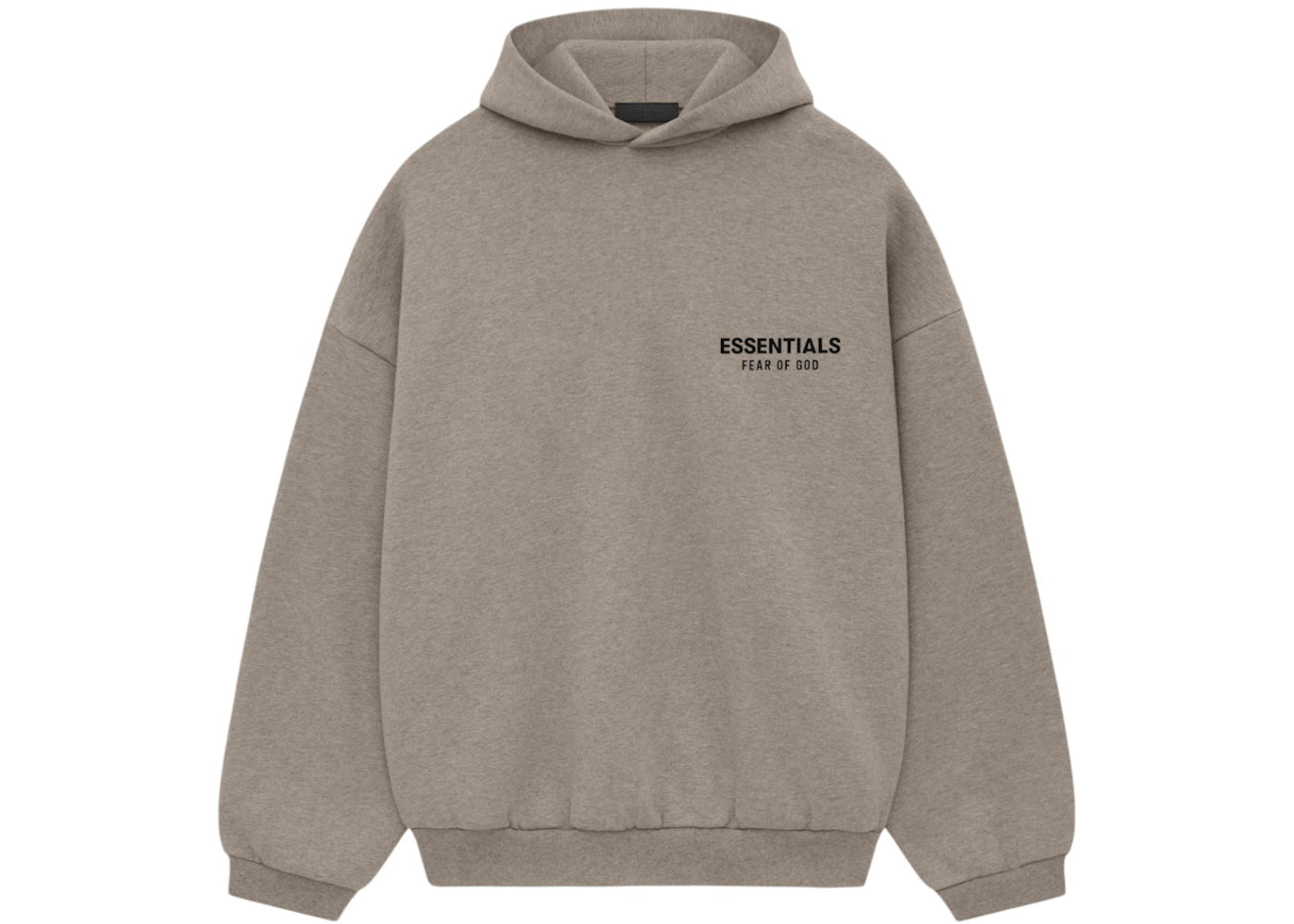 fear of god essentials fleece hoodie (fw24) heather gray