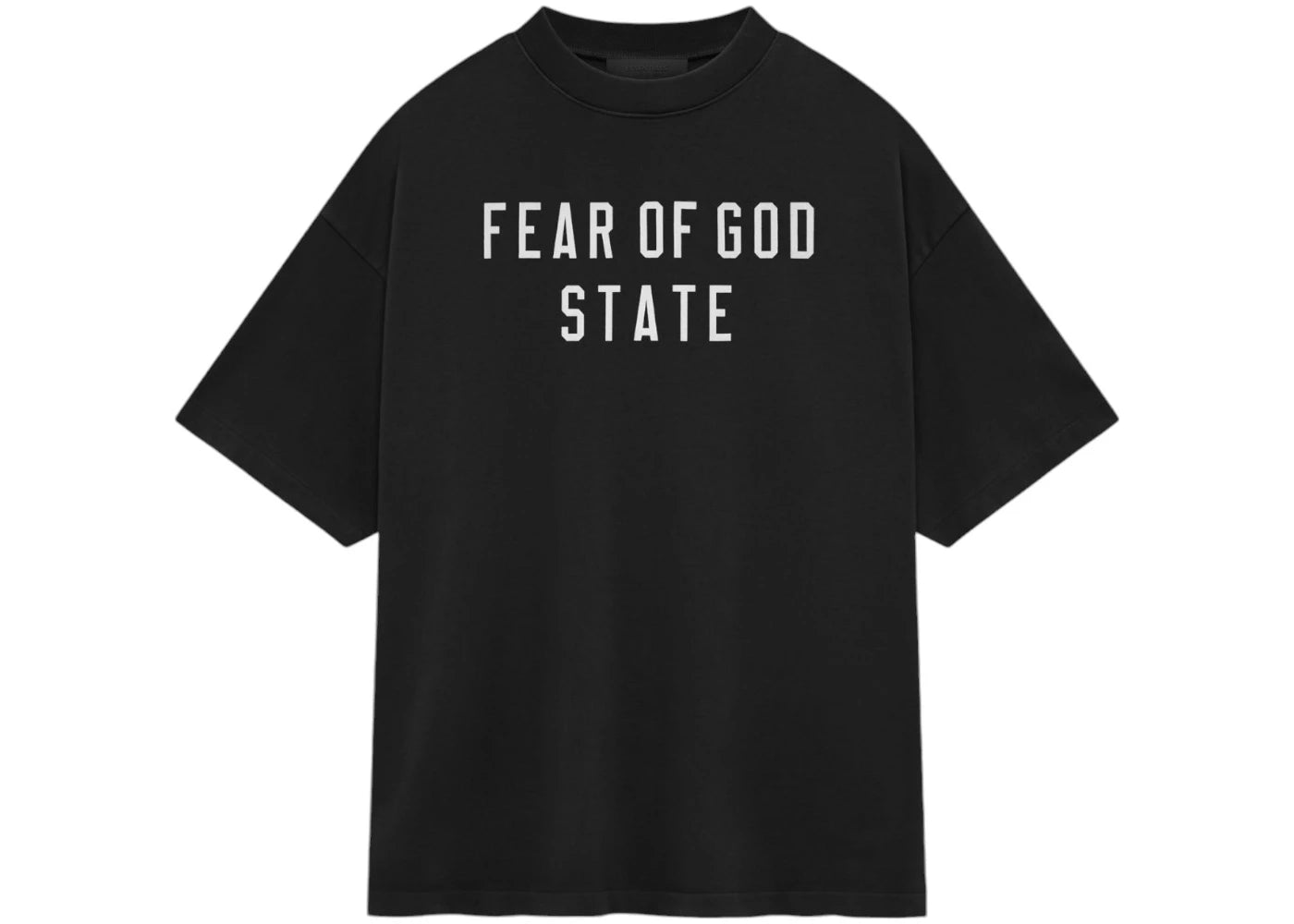 fear of god essentials heavy crewneck tee black