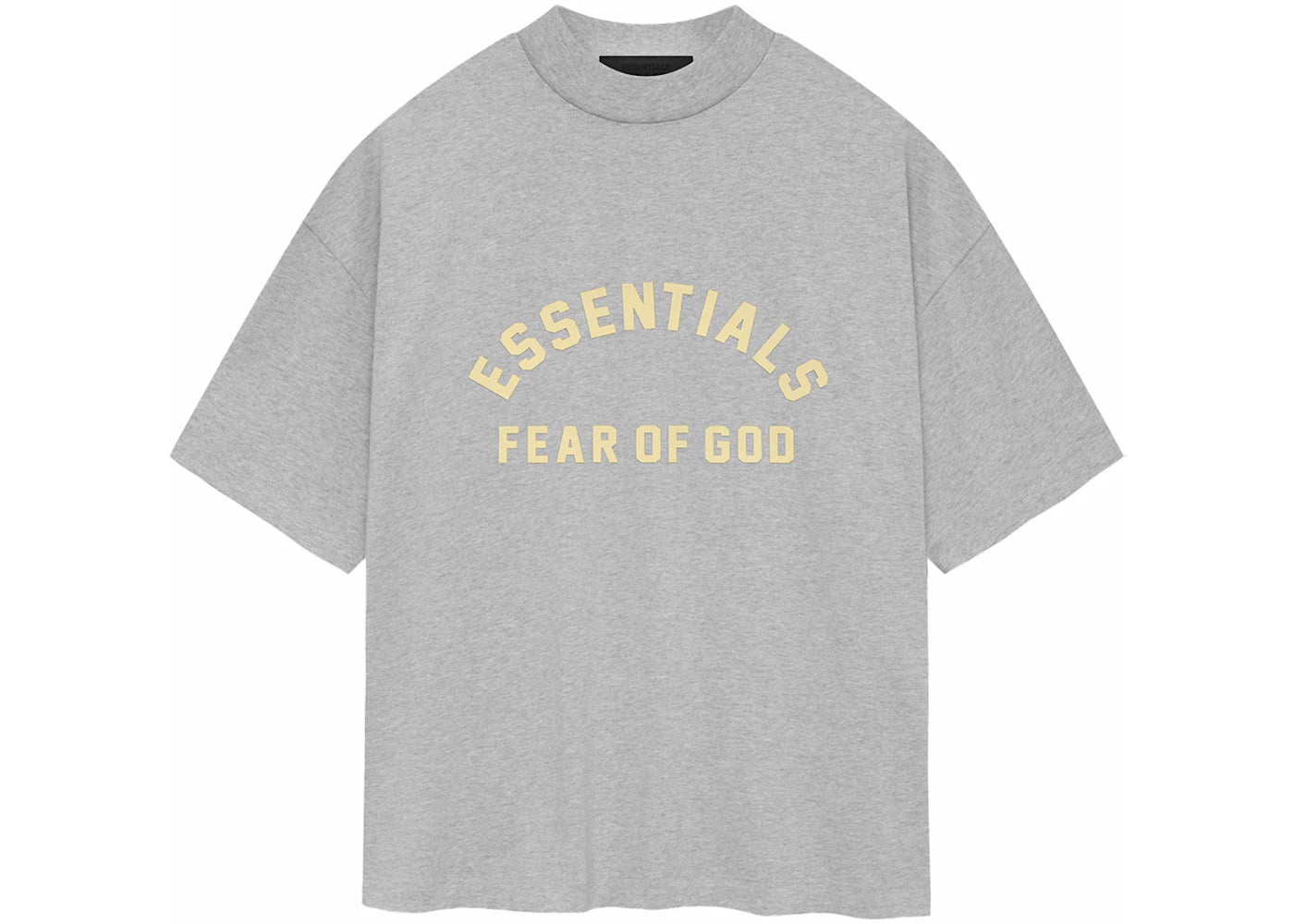 fear of god essentials heavy jersey crewneck tee light heather grey