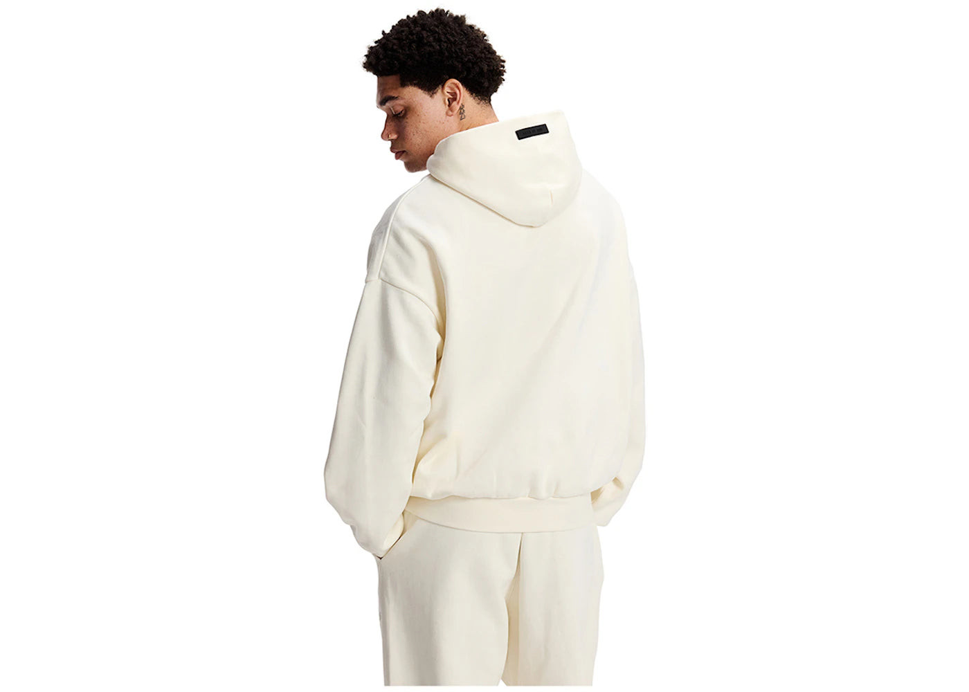 fear of god essentials hoodie cloud dancer