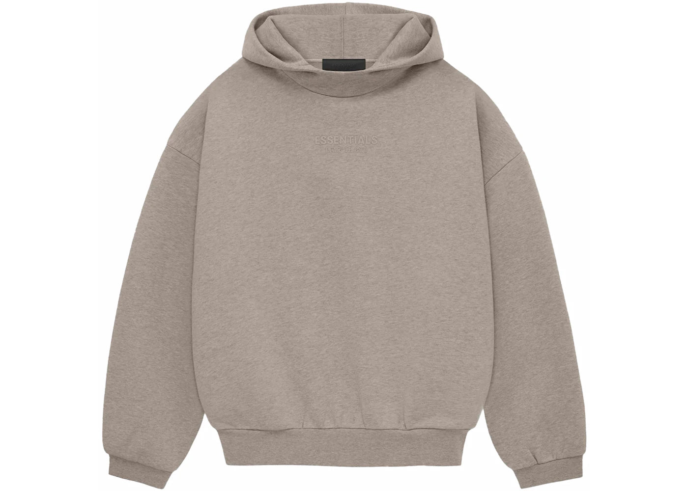 fear of god essentials hoodie core heather
