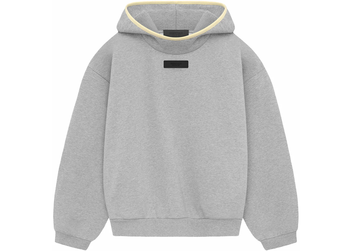 fear of god essentials hoodie light heather grey