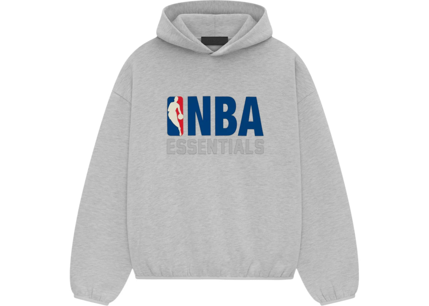 fear of god essentials nba hoodie light heather