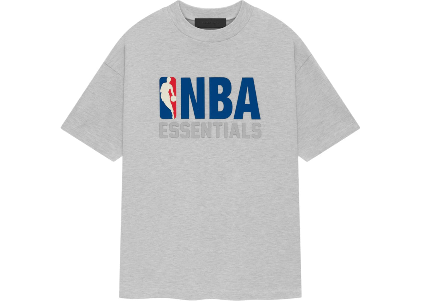 fear of god essentials nba tee light heather