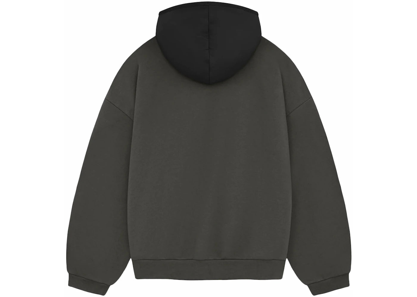 fear of god essentials nylon fleece hoodie ink/jet black