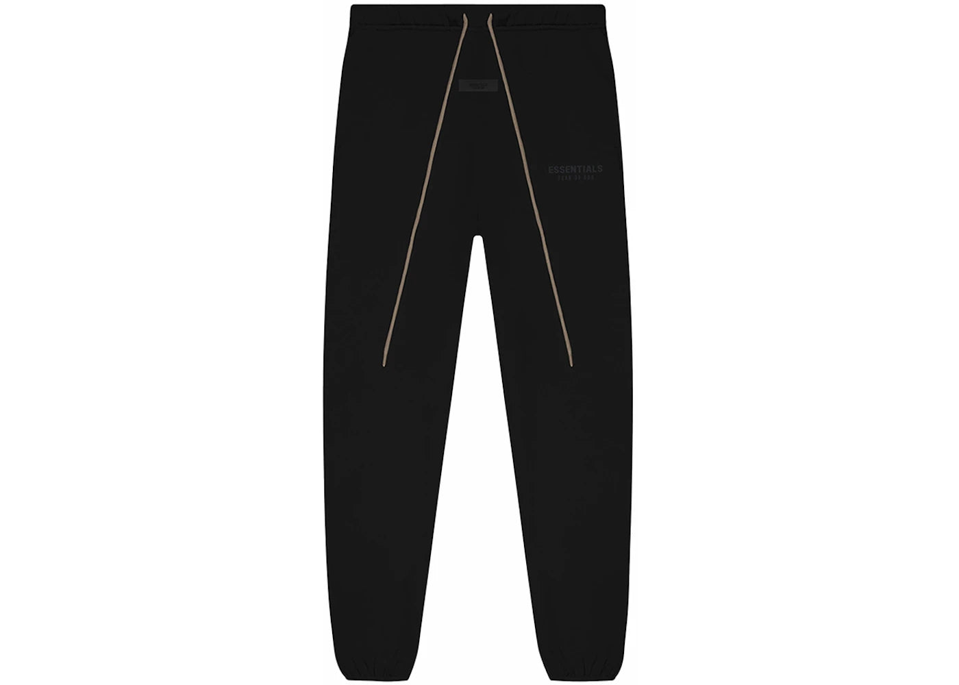 fear of god essentials sweatpants jet black/tan