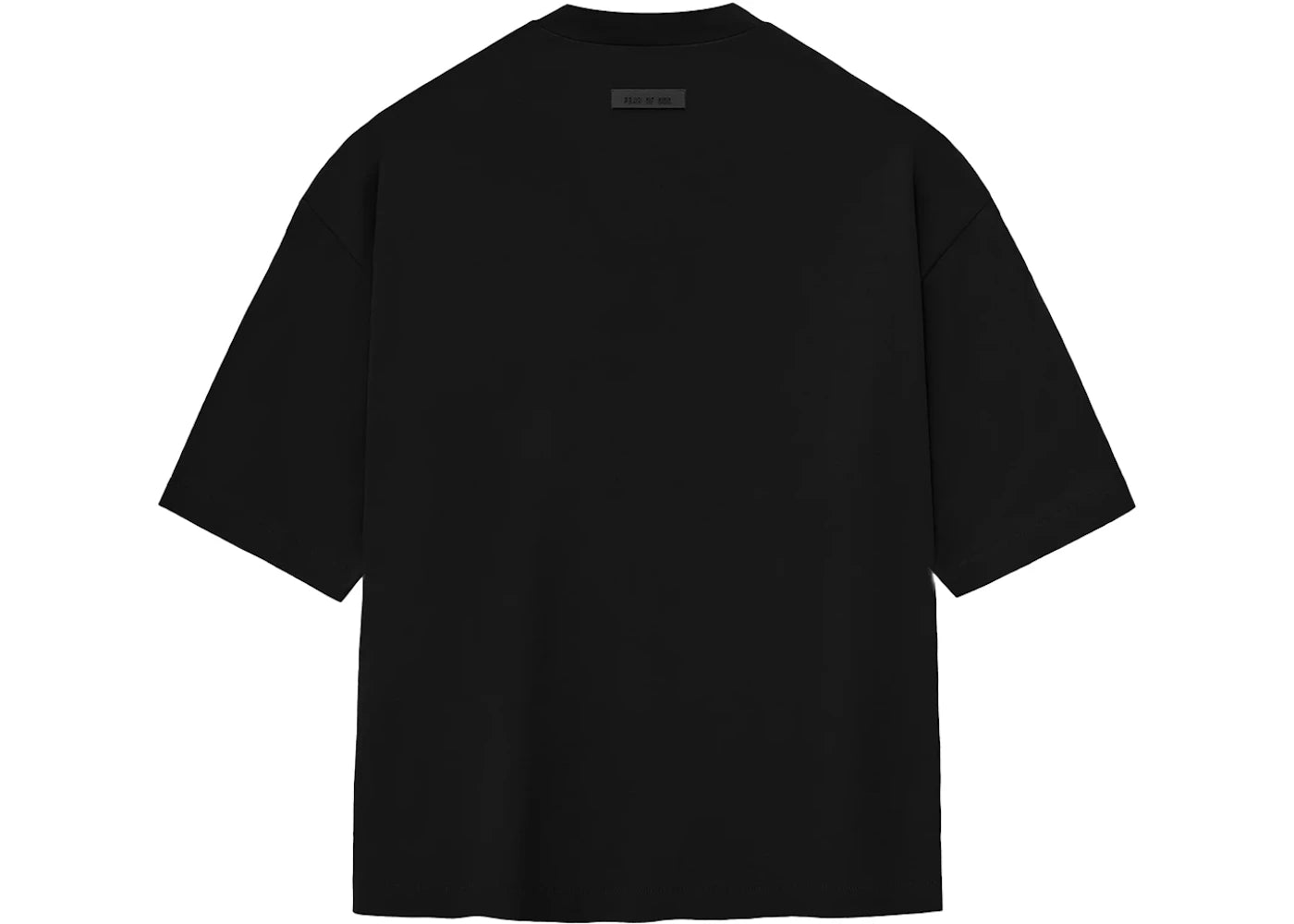 fear of god essentials small logo tee jet black