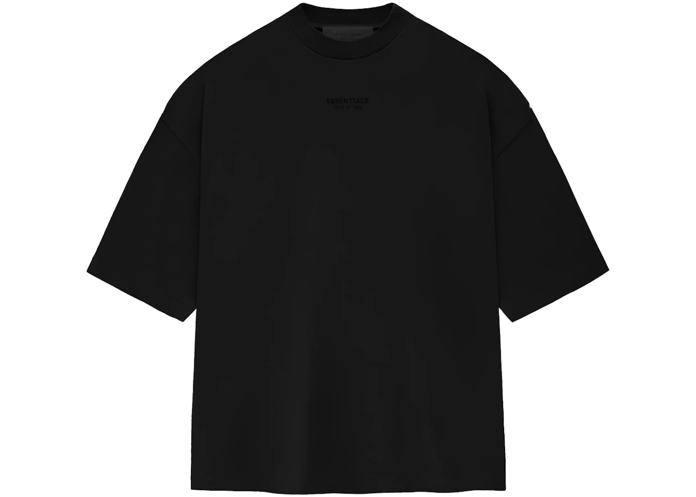 fear of god essentials small logo tee jet black