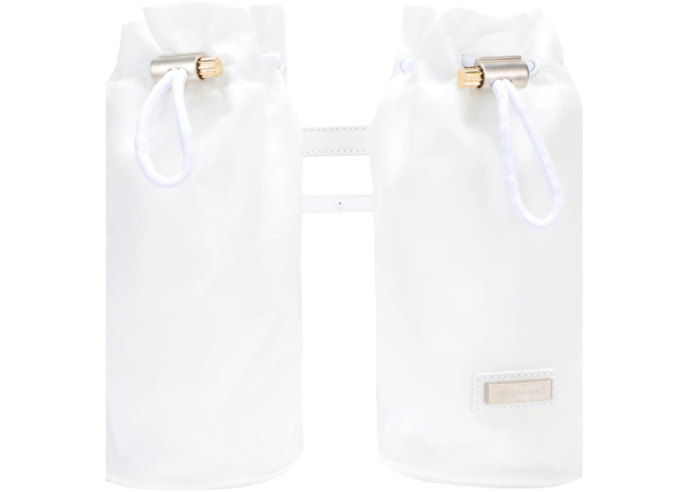 Ferragamo Double-Bottle Belt Bag White