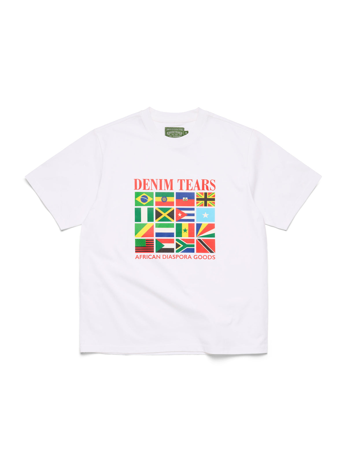 Denim Tears Diaspora Flags Tee White