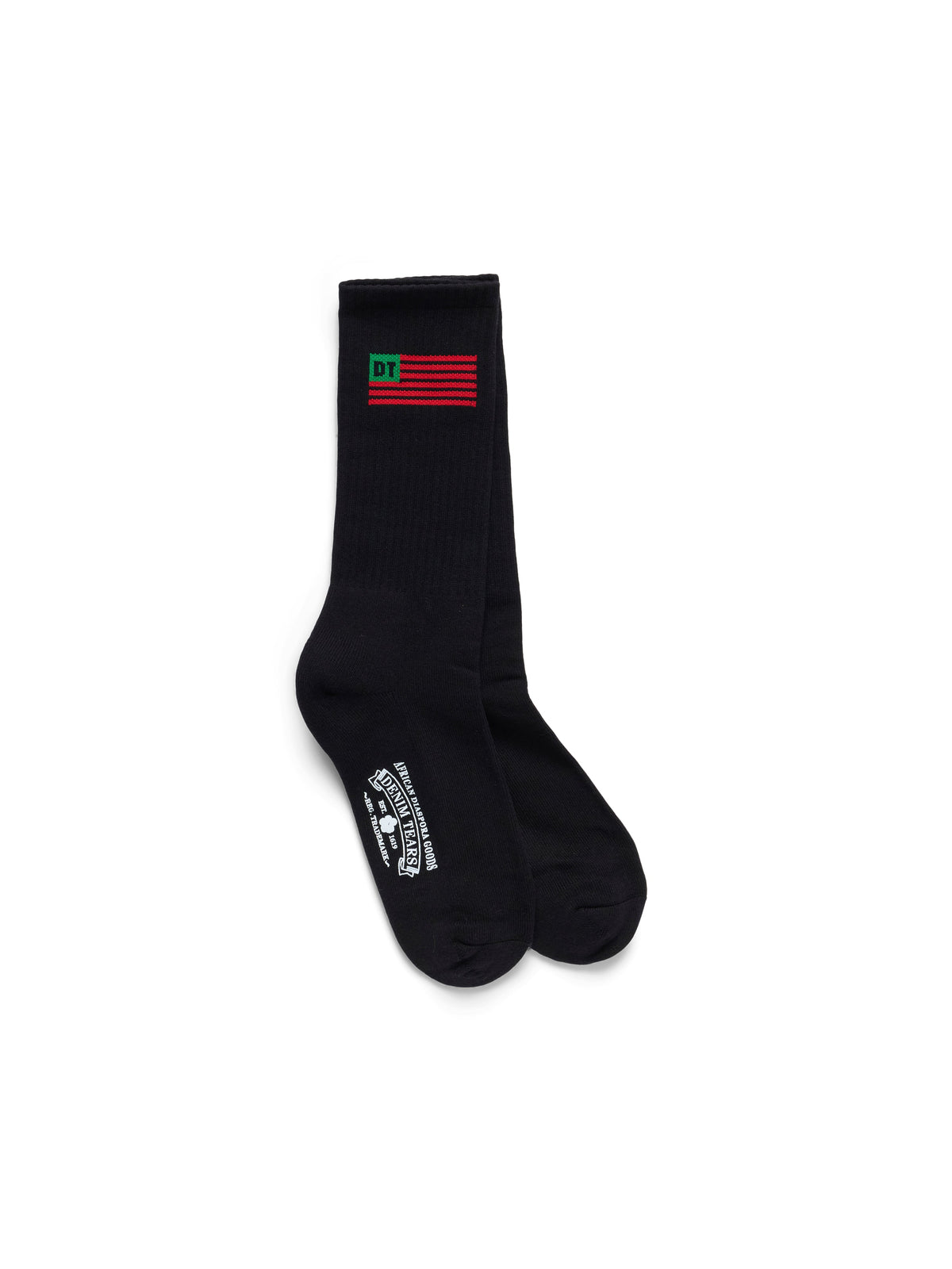 Denim Tears Flag Socks 3-Pack Black