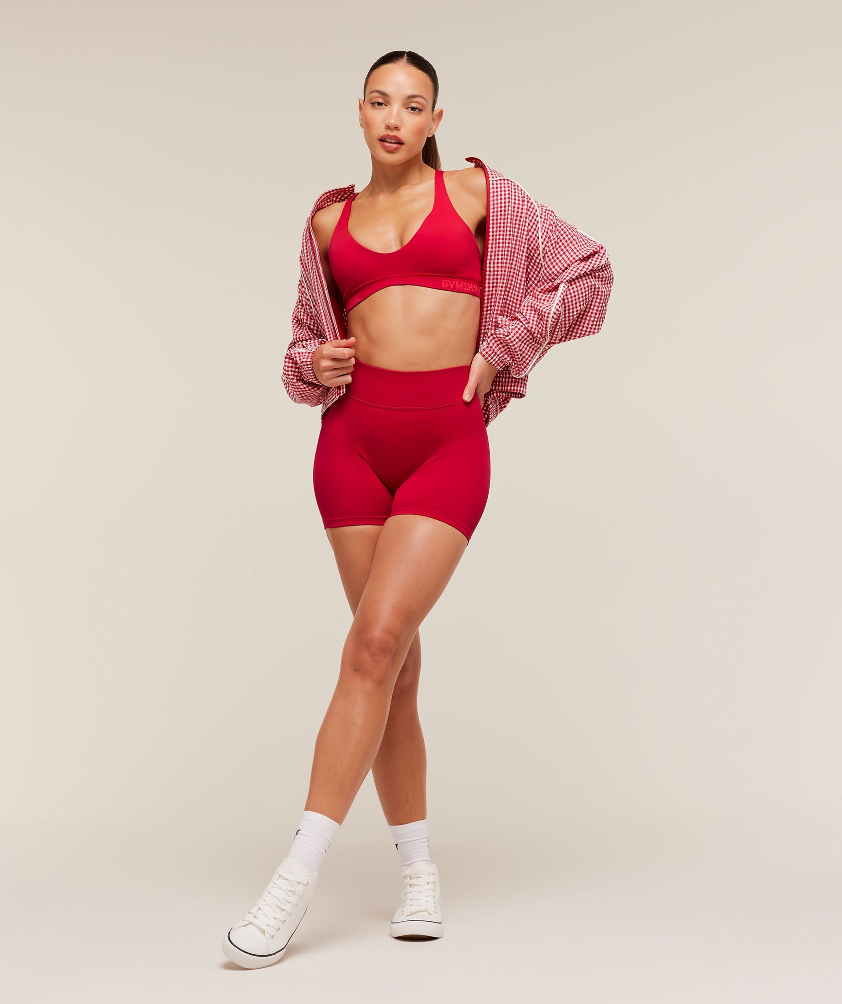Women's Gymshark Flex V4 Shorts Carmine Red