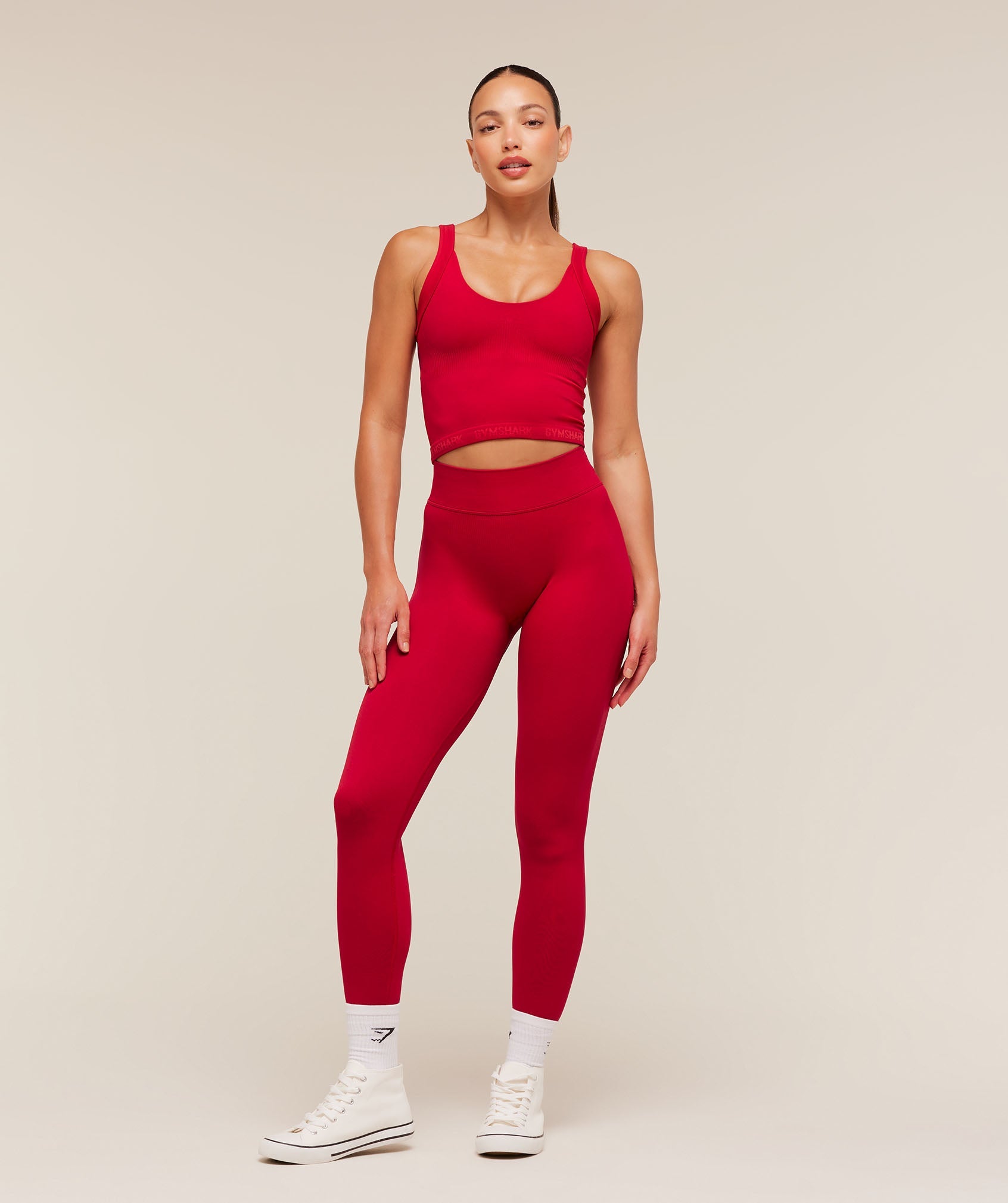 Women's Gymshark Flex V4 Tank Top Carmine Red