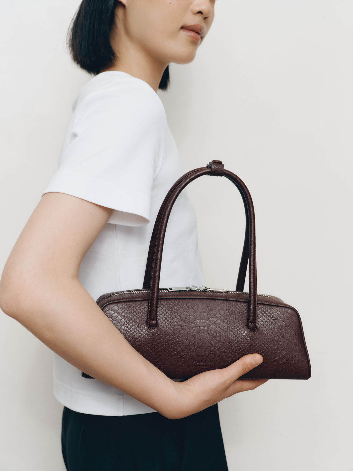 Freja Mercer Bag Berry Croc