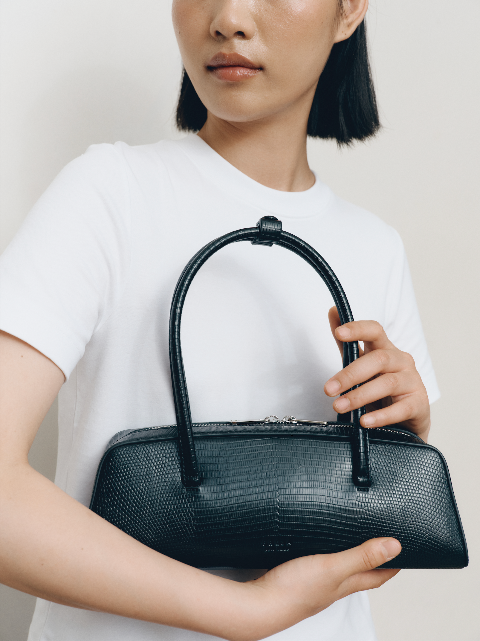 Freja Mercer Bag Black Lizard