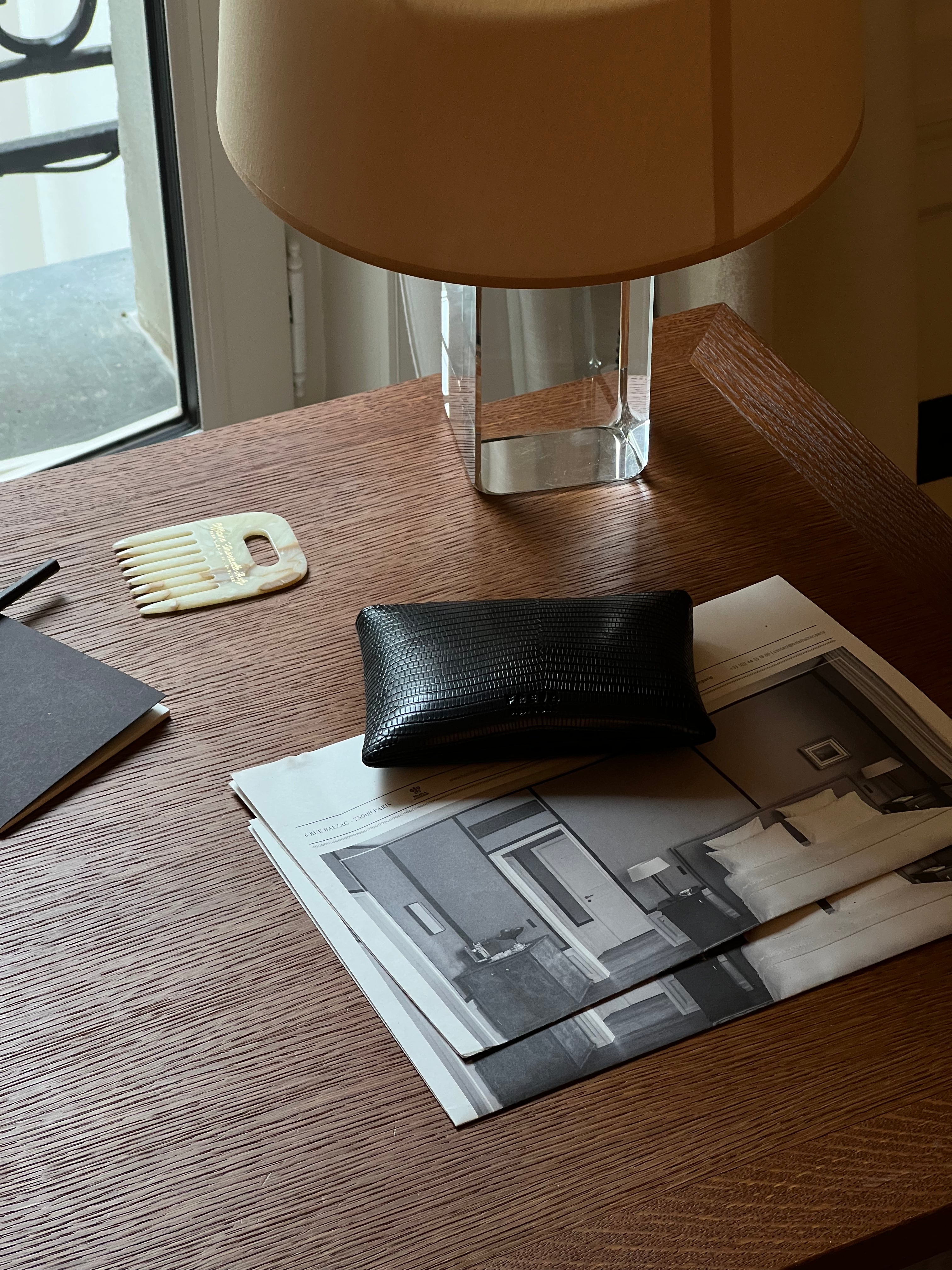 Freja Zip Pouch 8 Black Lizard